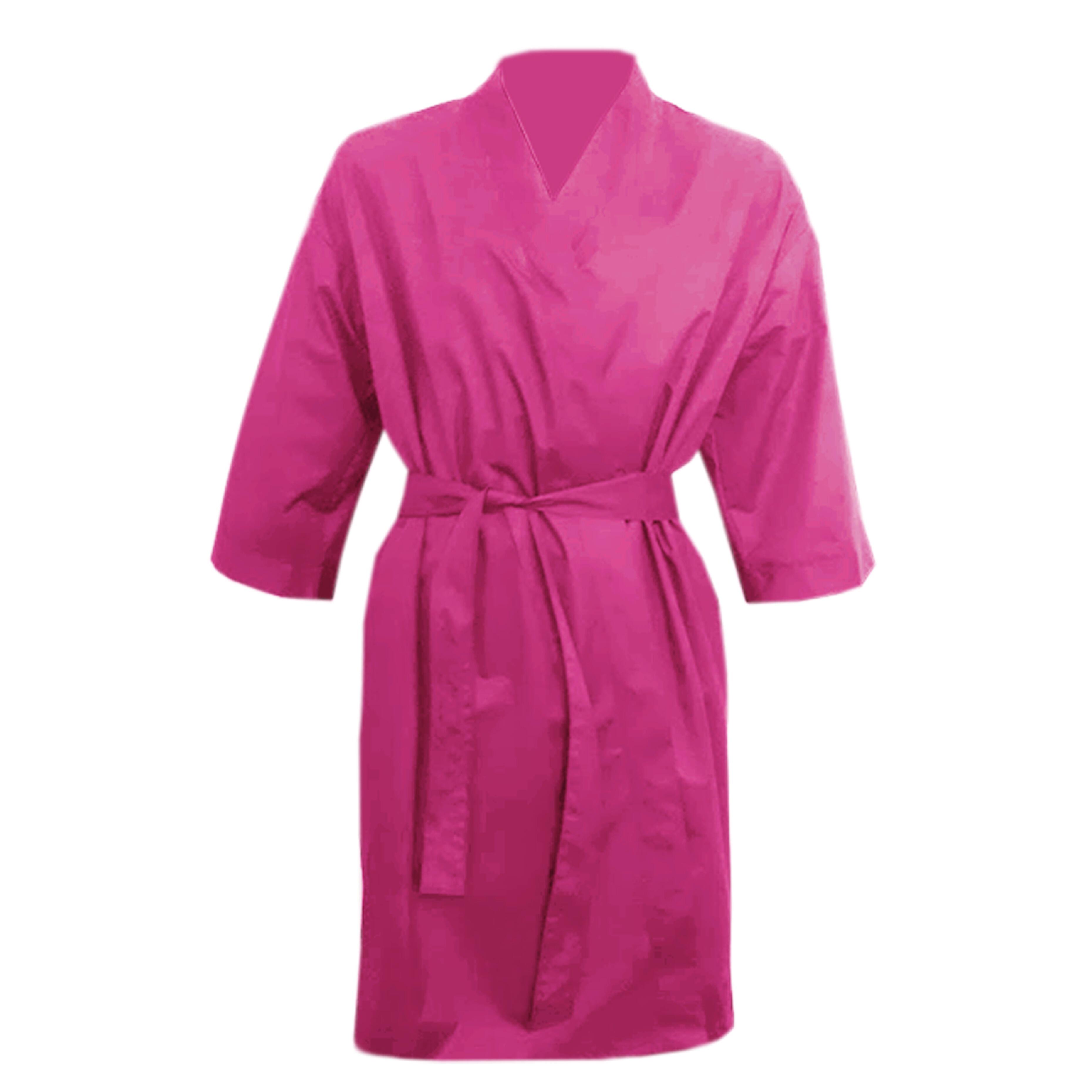 Nibano Hairdressing Kimono Gown Hot Pink