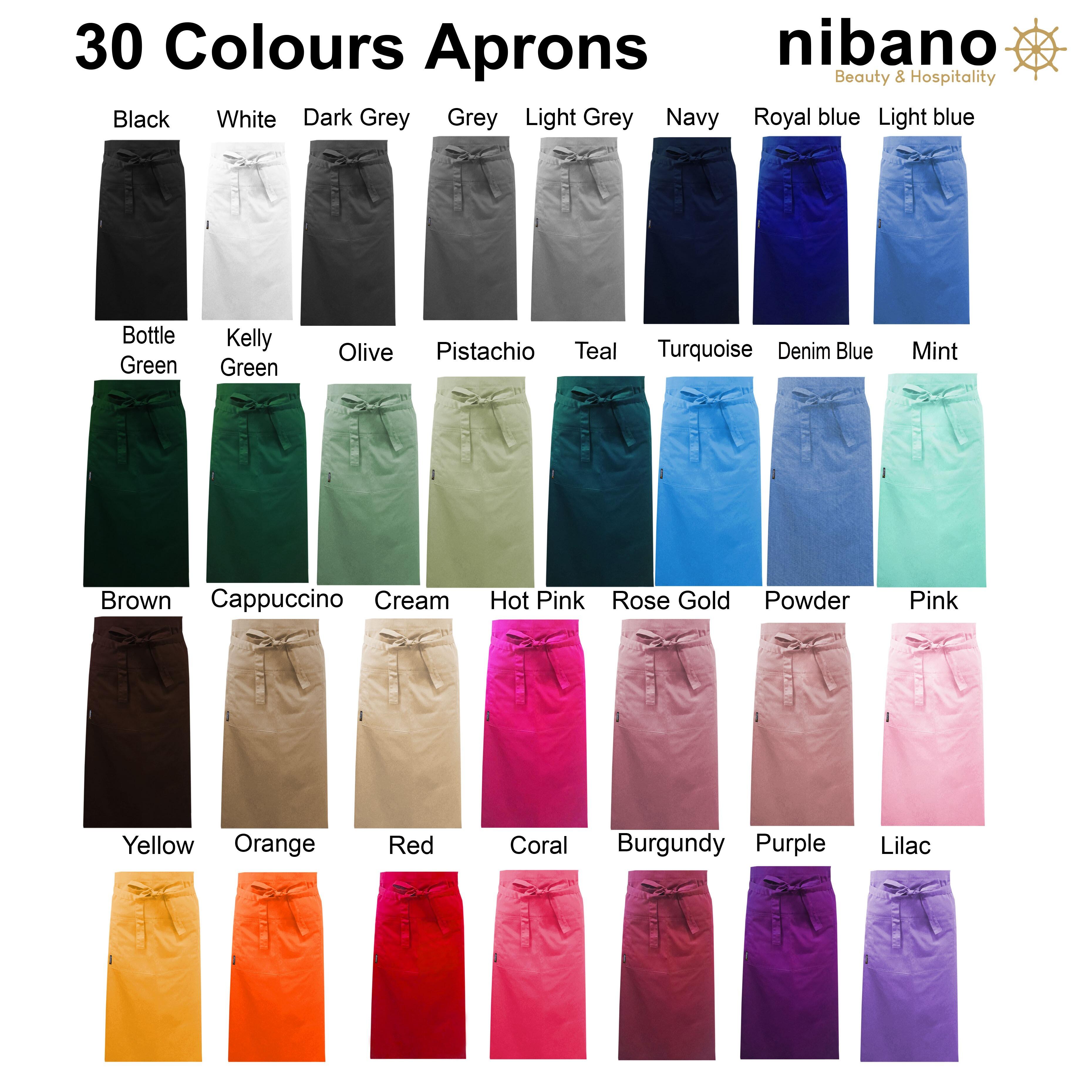 30 Colours waist long aprons
