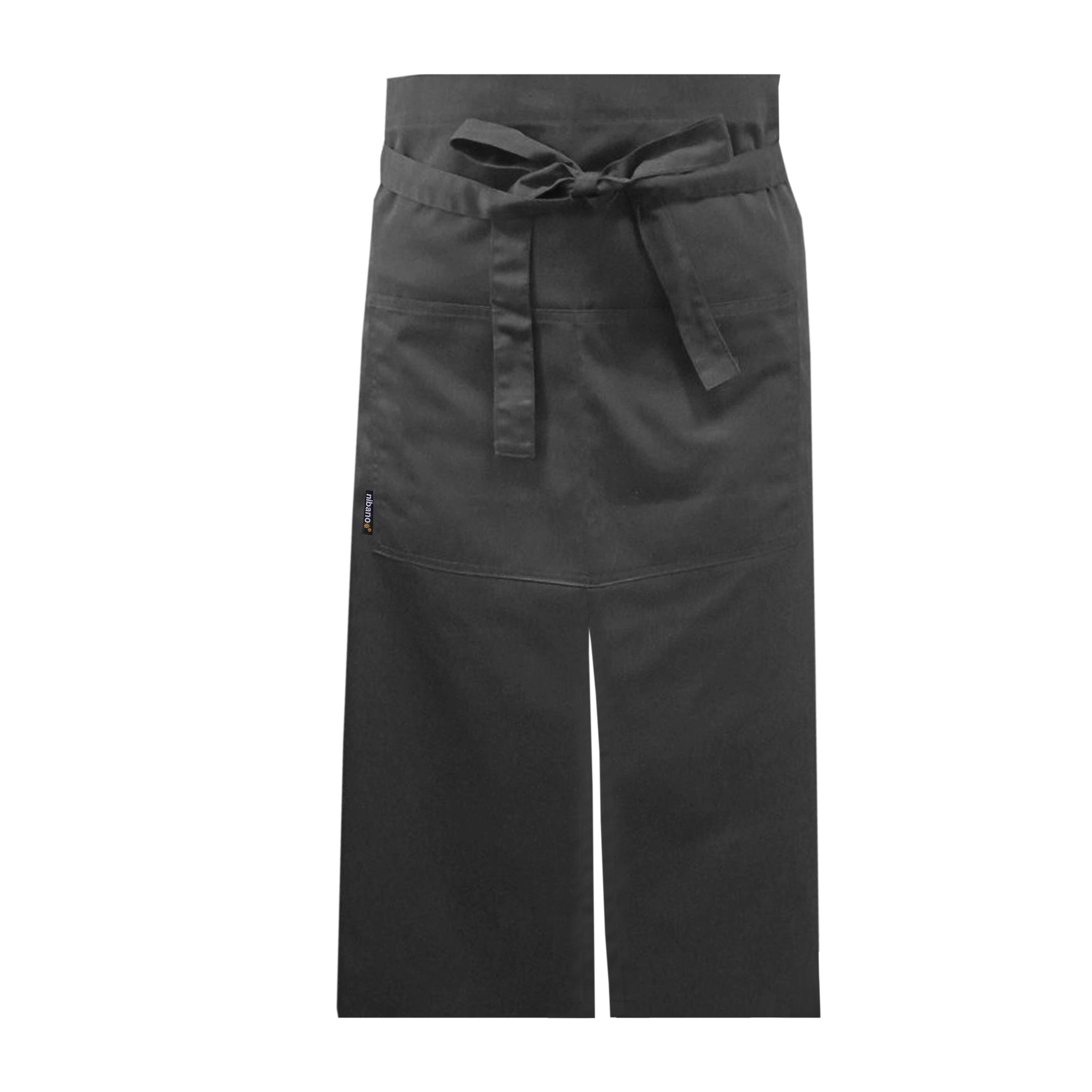 Long Waist Split Leg Apron Dark Grey for restaurants