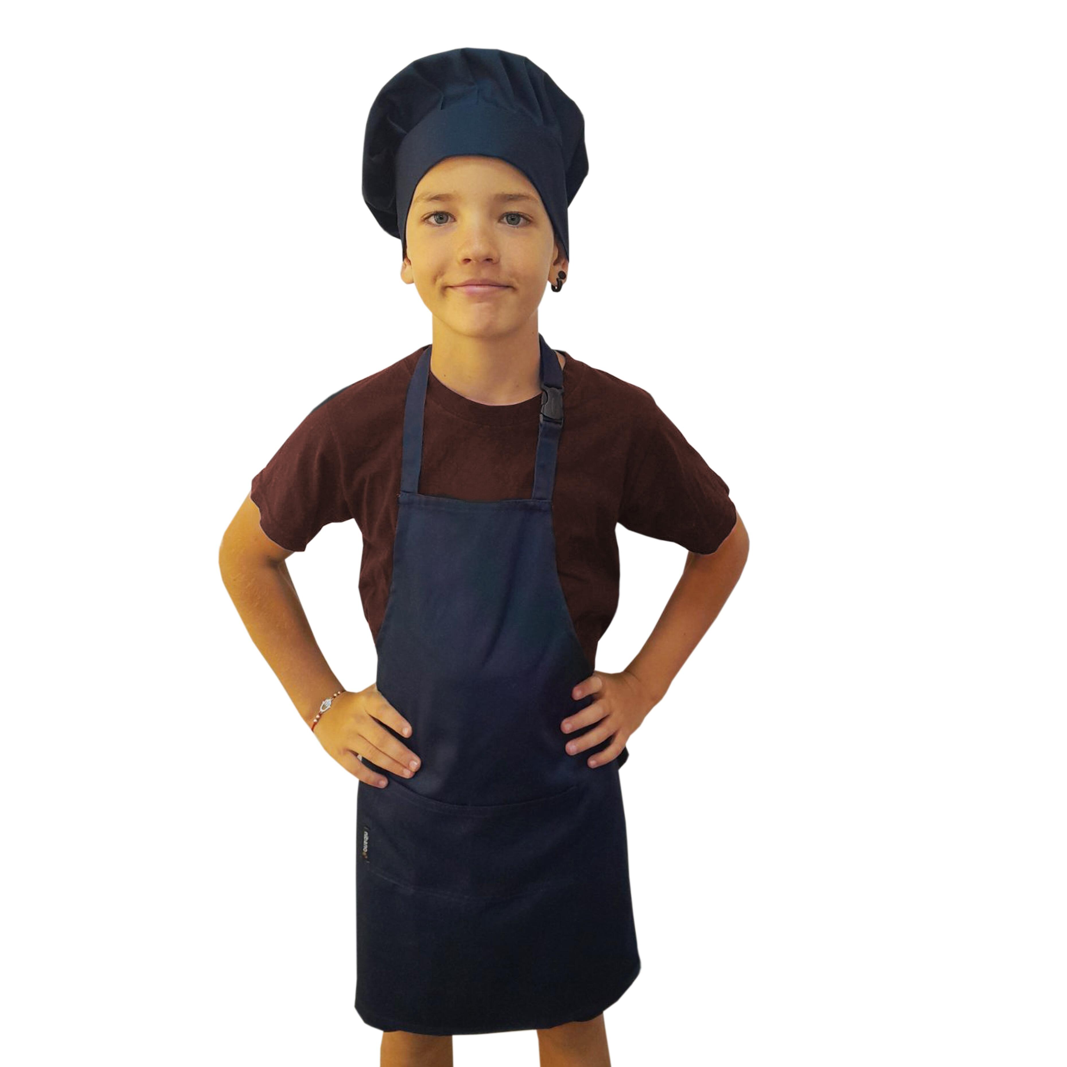 Personalised Kids Apron Pockets Navy