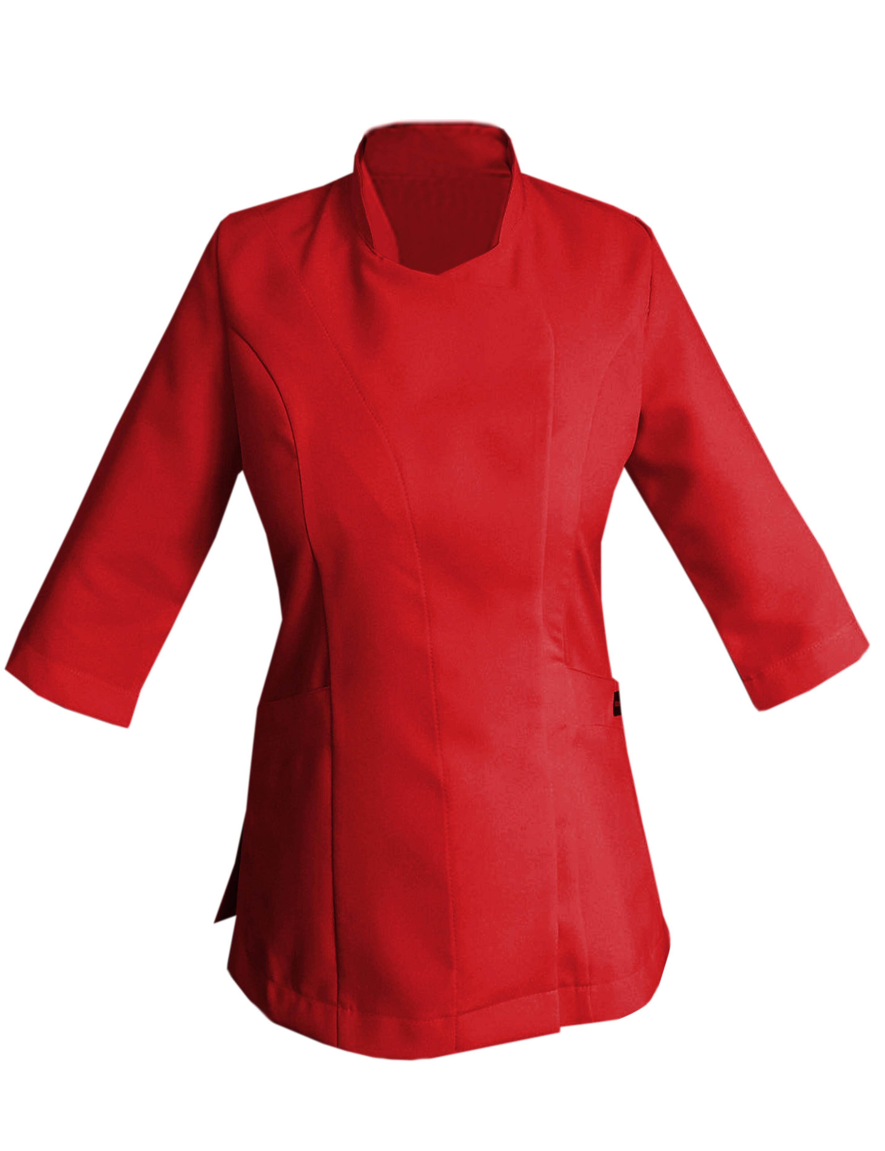 Custom Ladies Quarter Sleeve Beauty Tunic Red