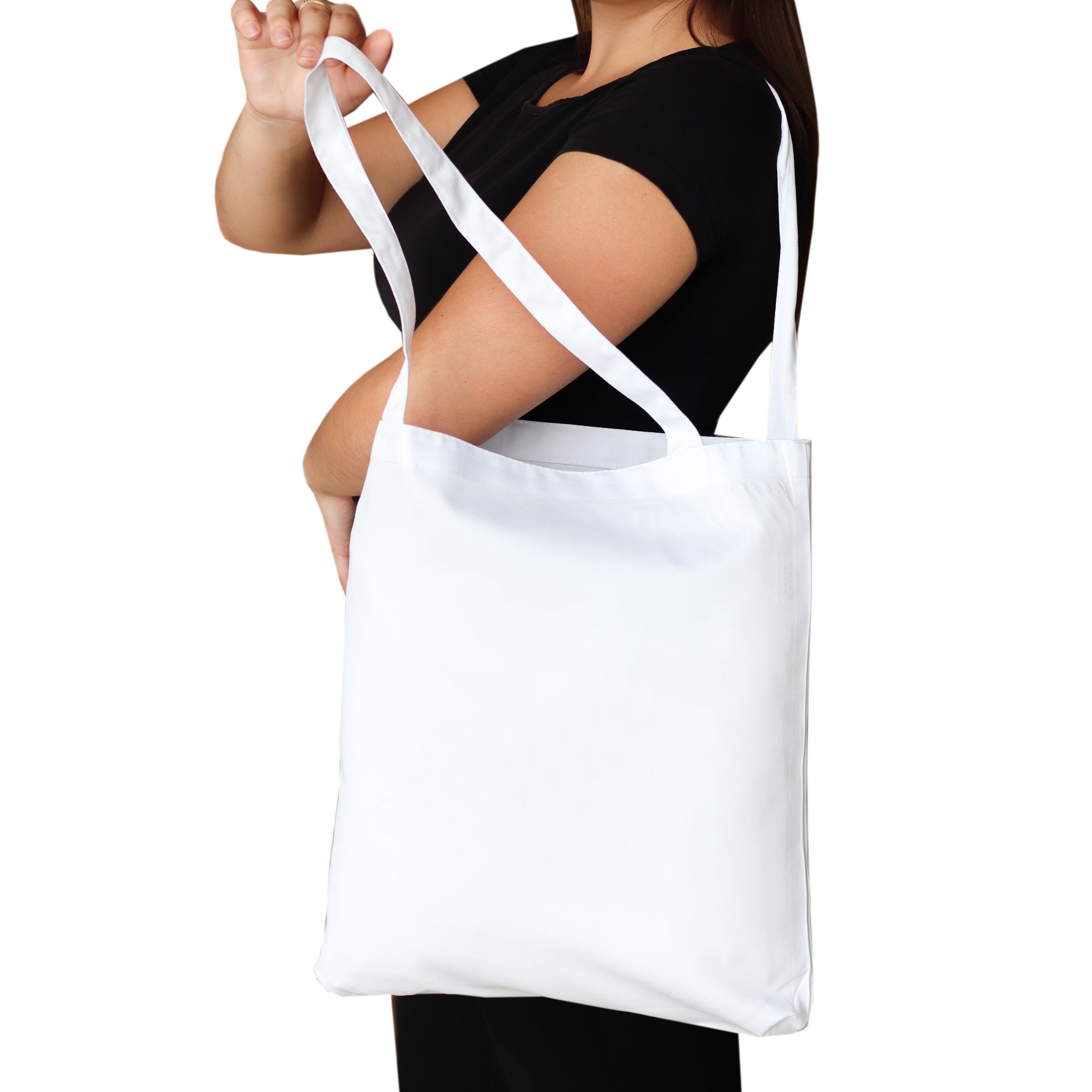 Custom Polycotton Tote bag  white