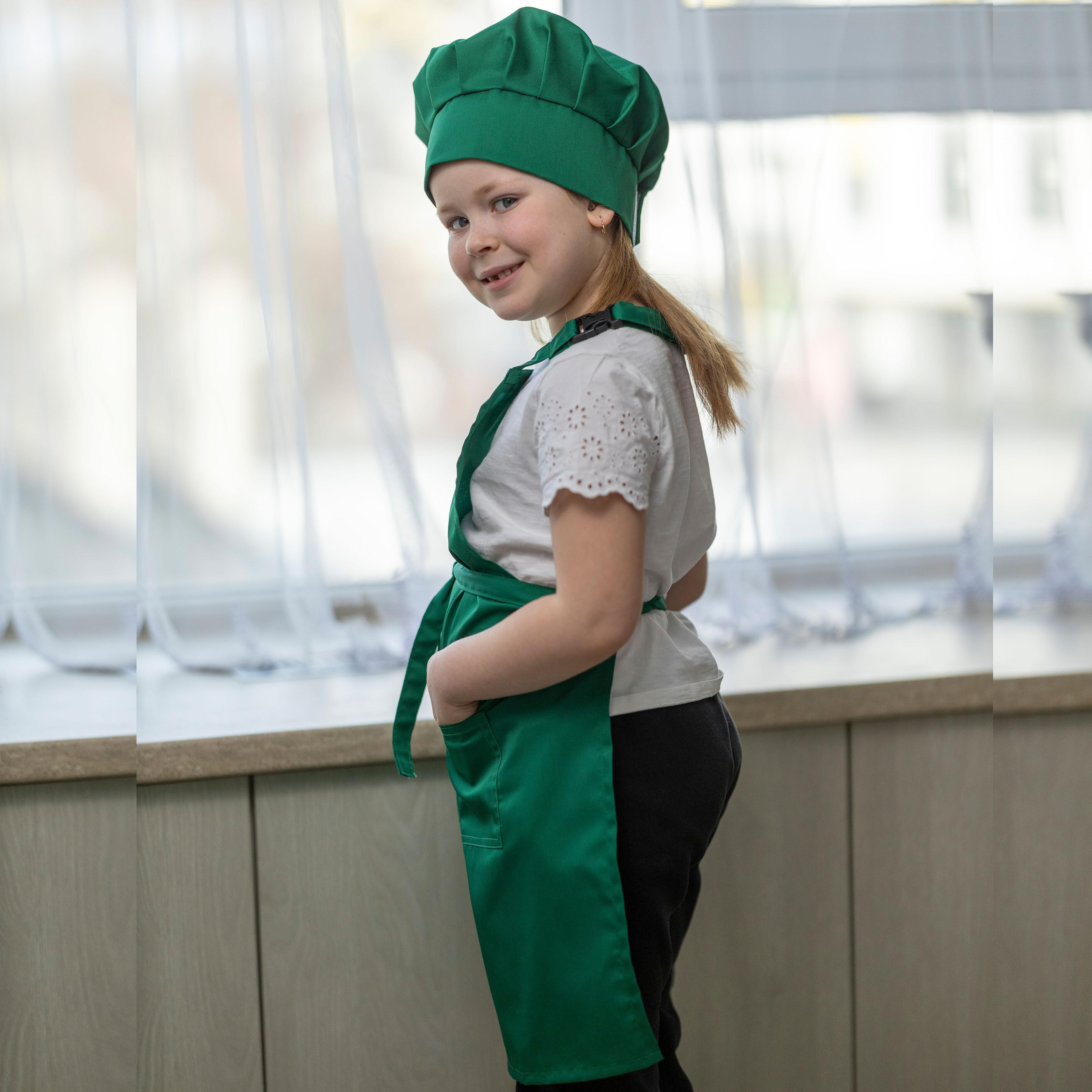 Custom Kids Apron Kelly Green