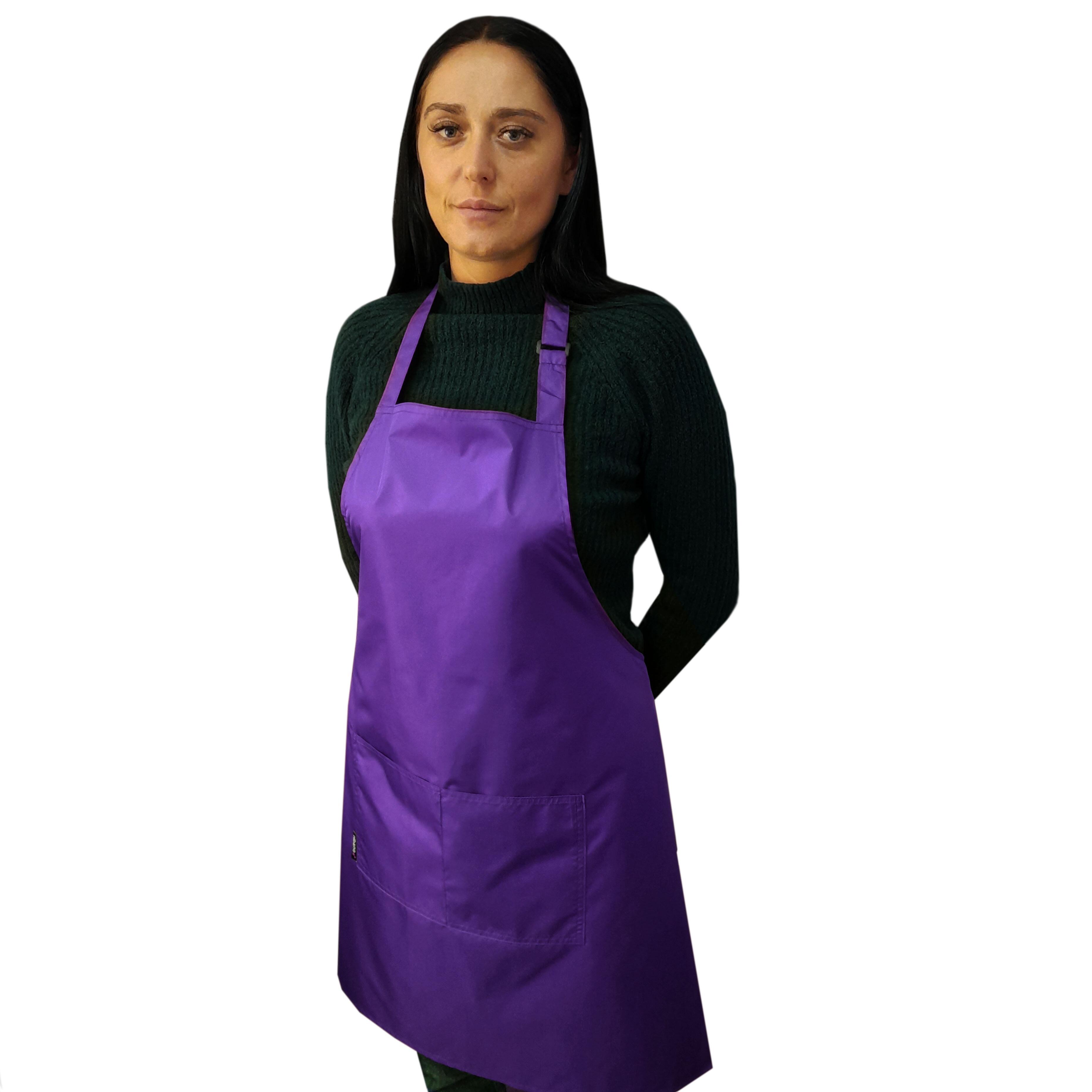 Custom hair cutting apron purple