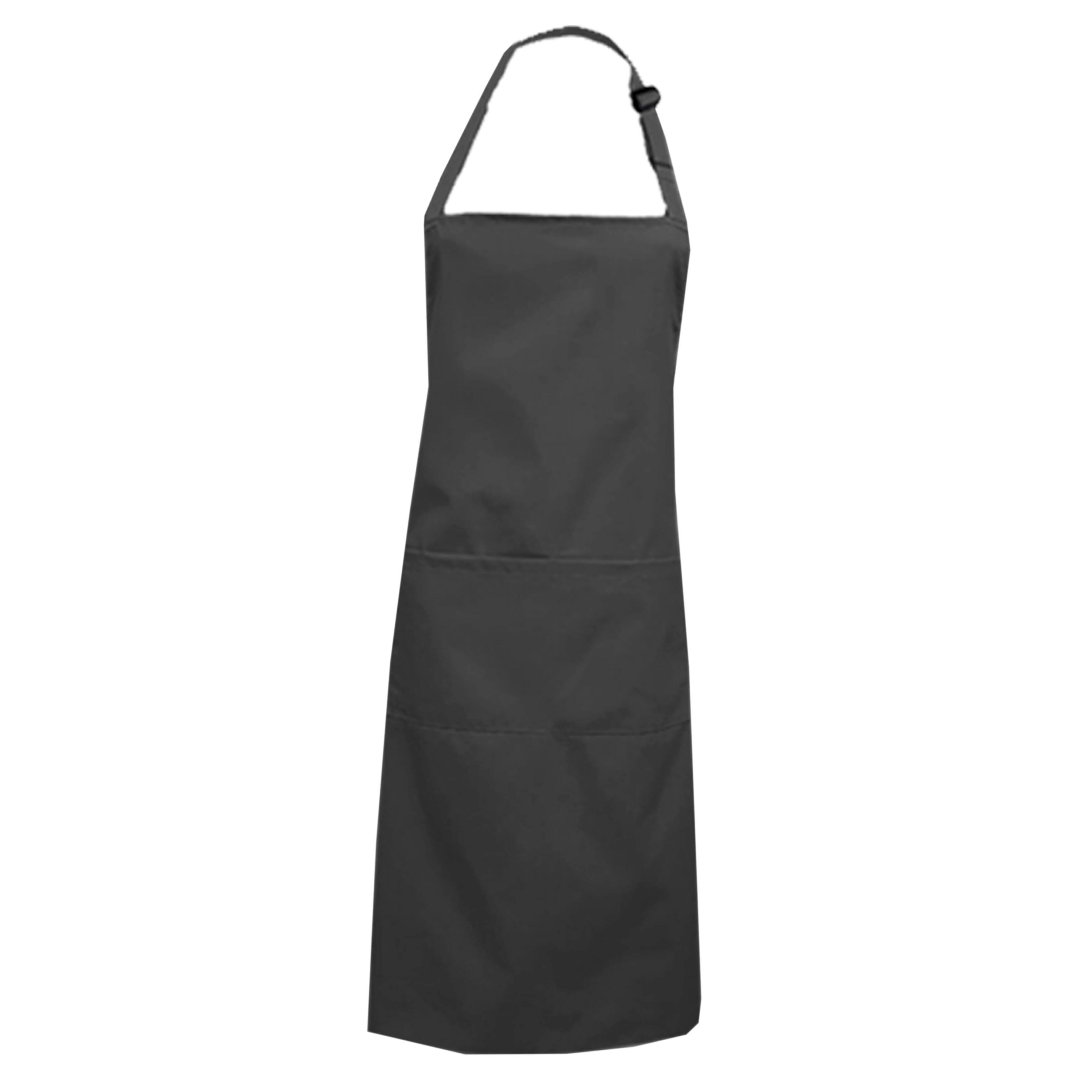 Plus Size Bib Apron Pockets Dark Grey for the cook