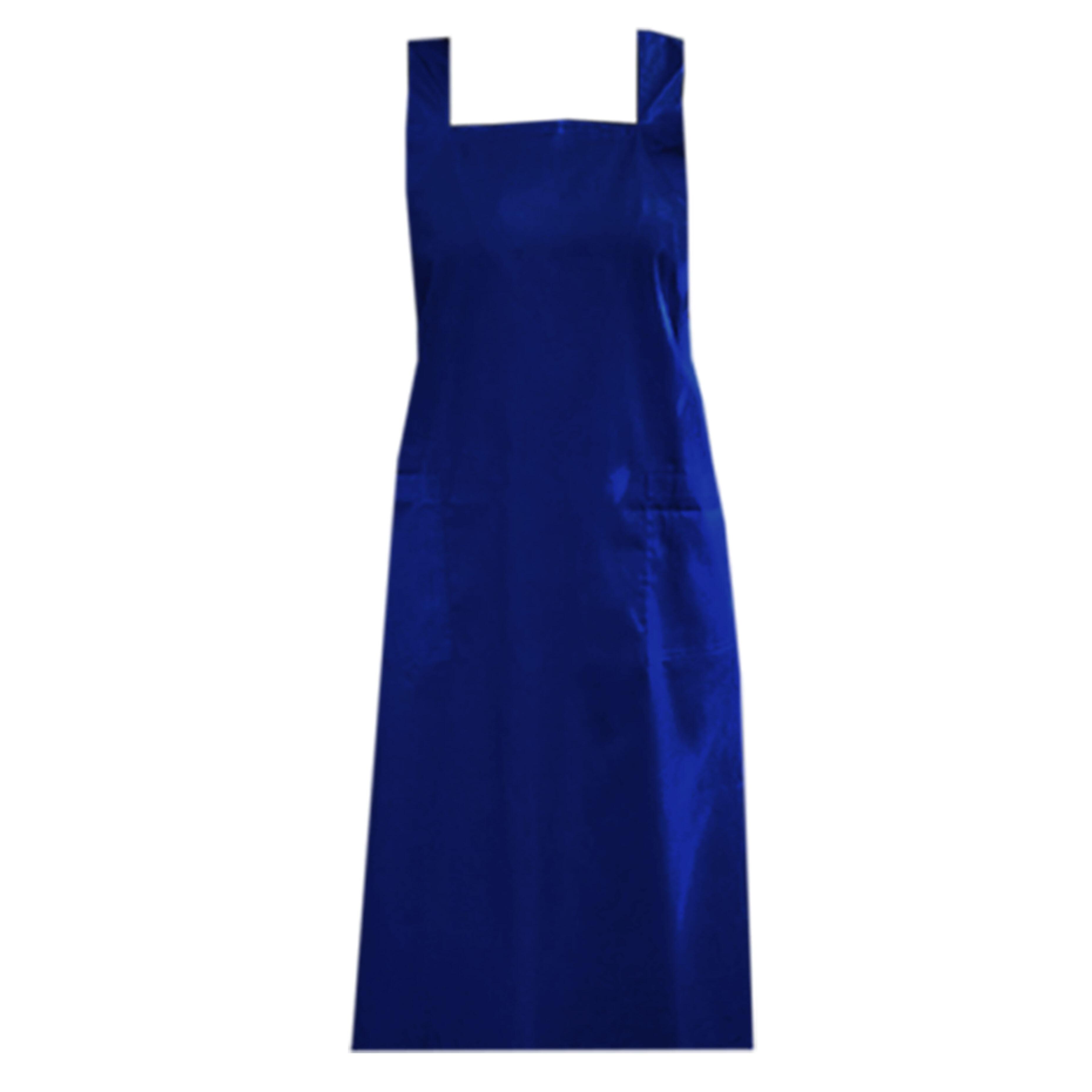 Personalised Cross Back Apron Royal Blue