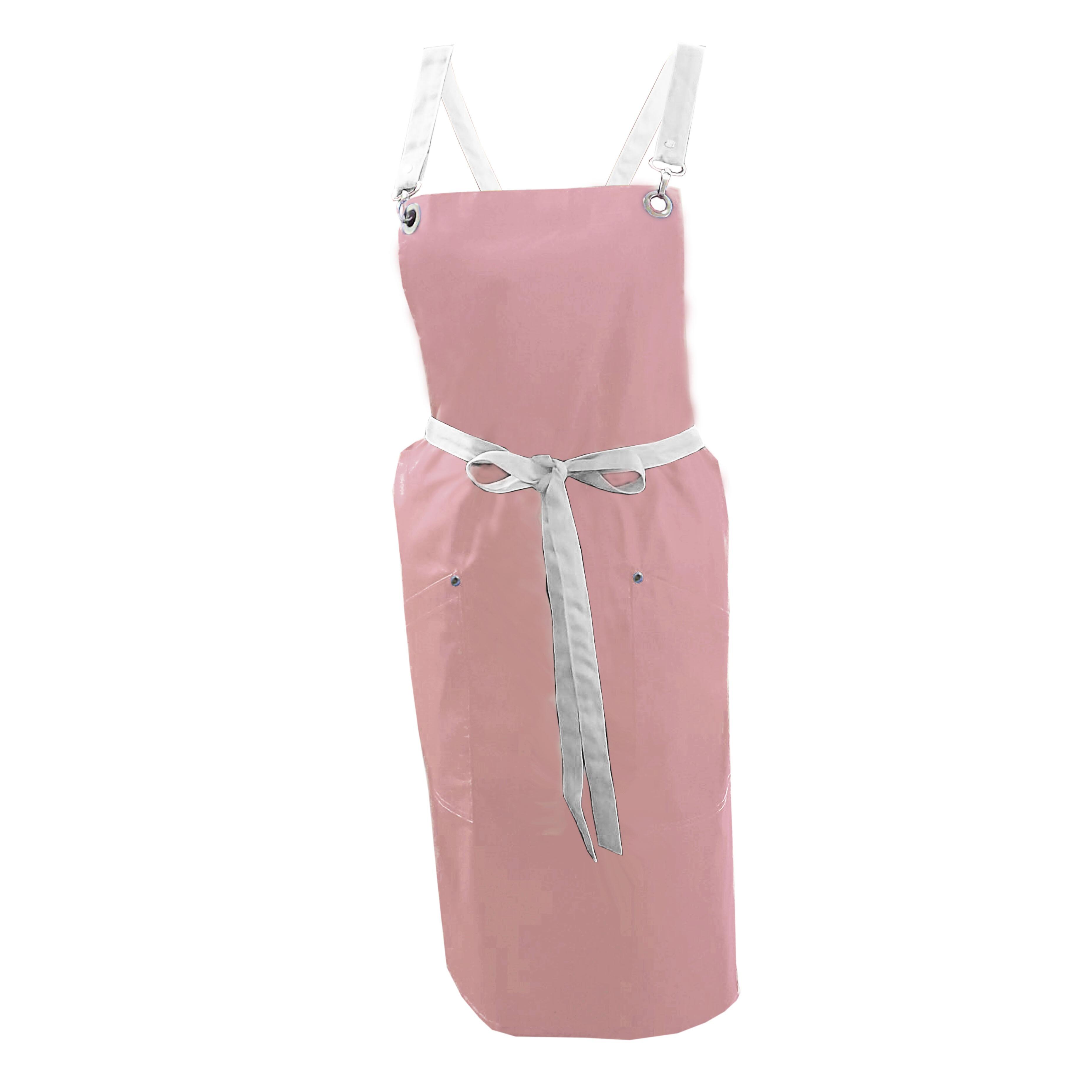 Ladies Apron with Crossover Ties Powder