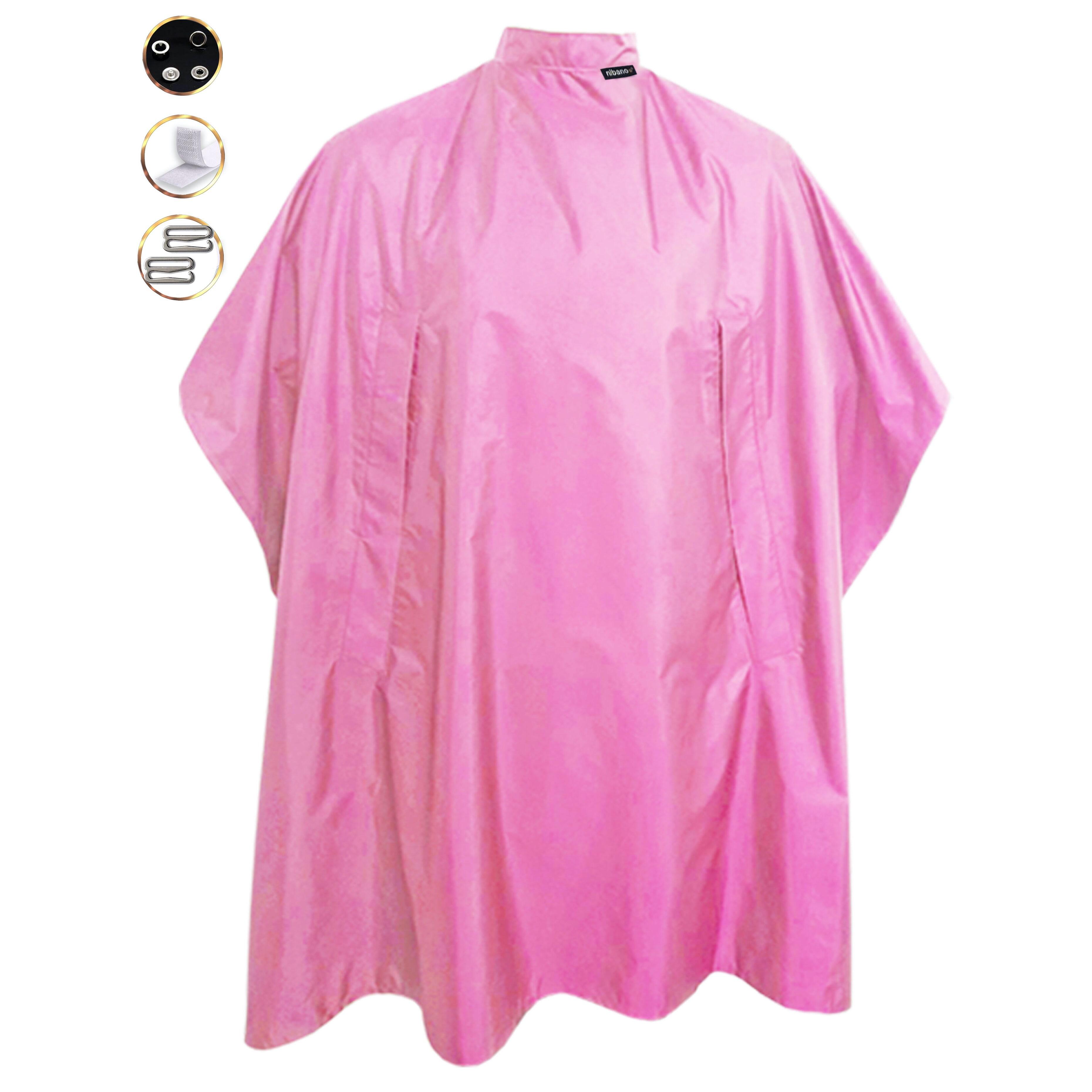 Nibano Hairdressing Gown Pink Barbie with handsplit
