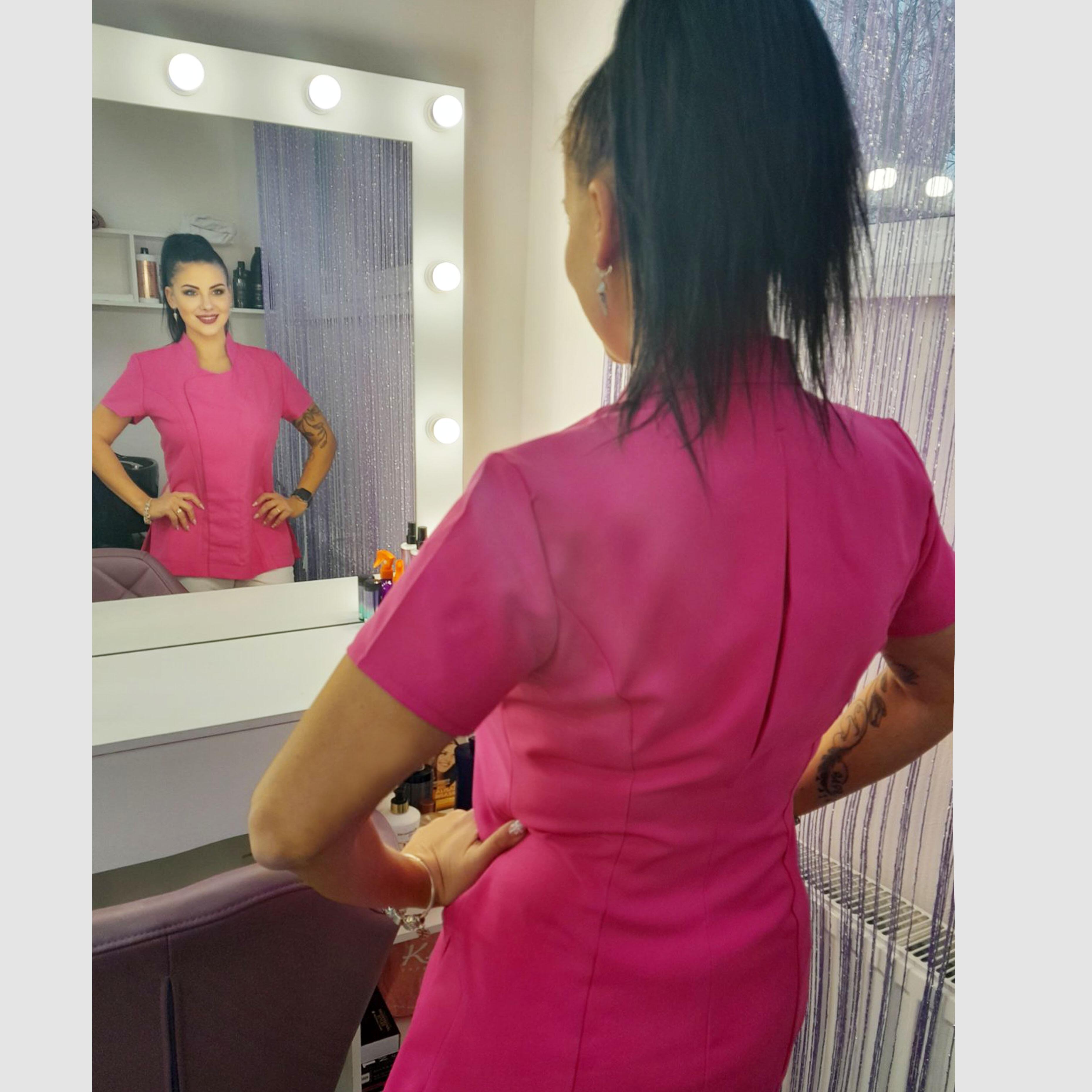 Nibano women's medical tunic hot pink