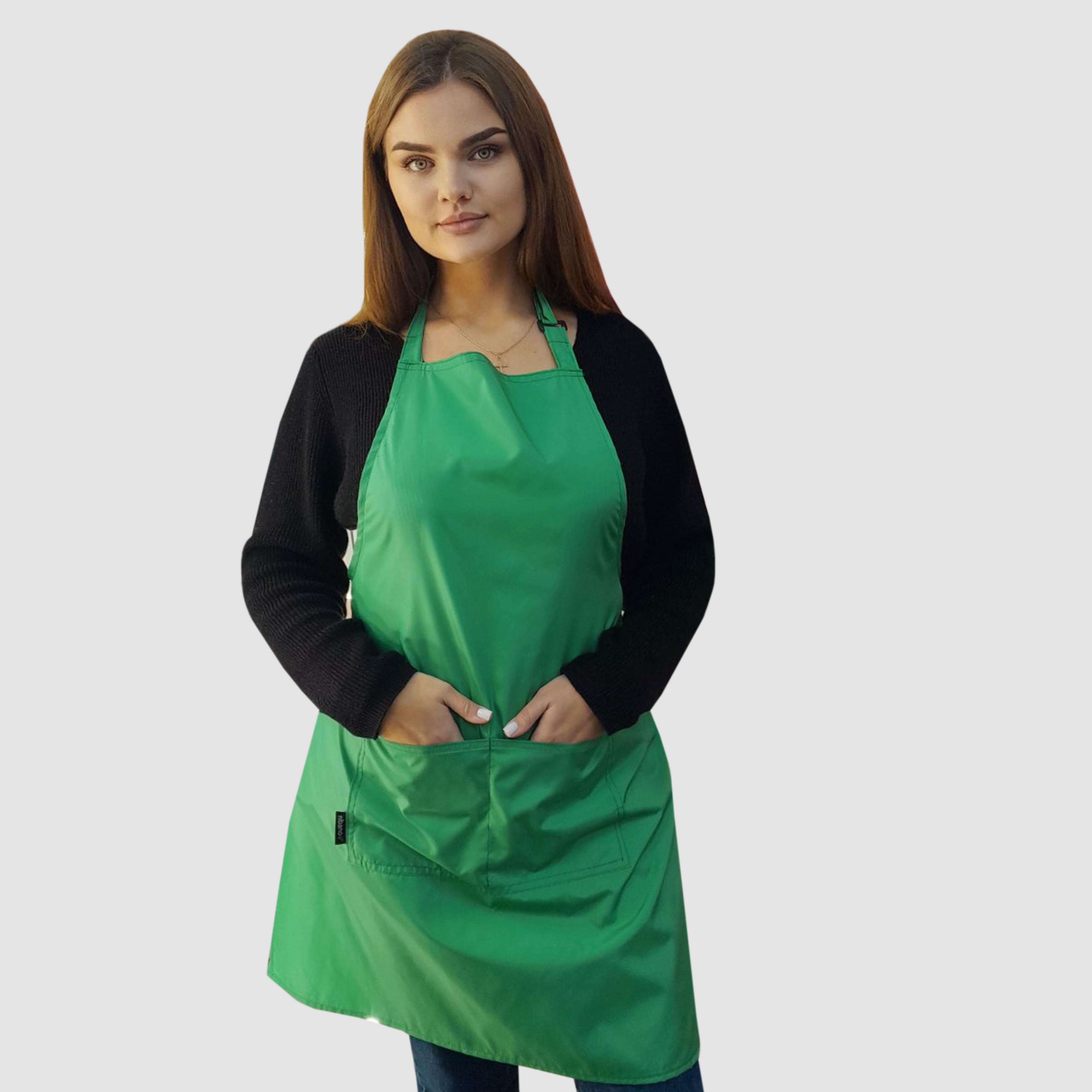 Nibano waterproof hairdressing apron kelly green