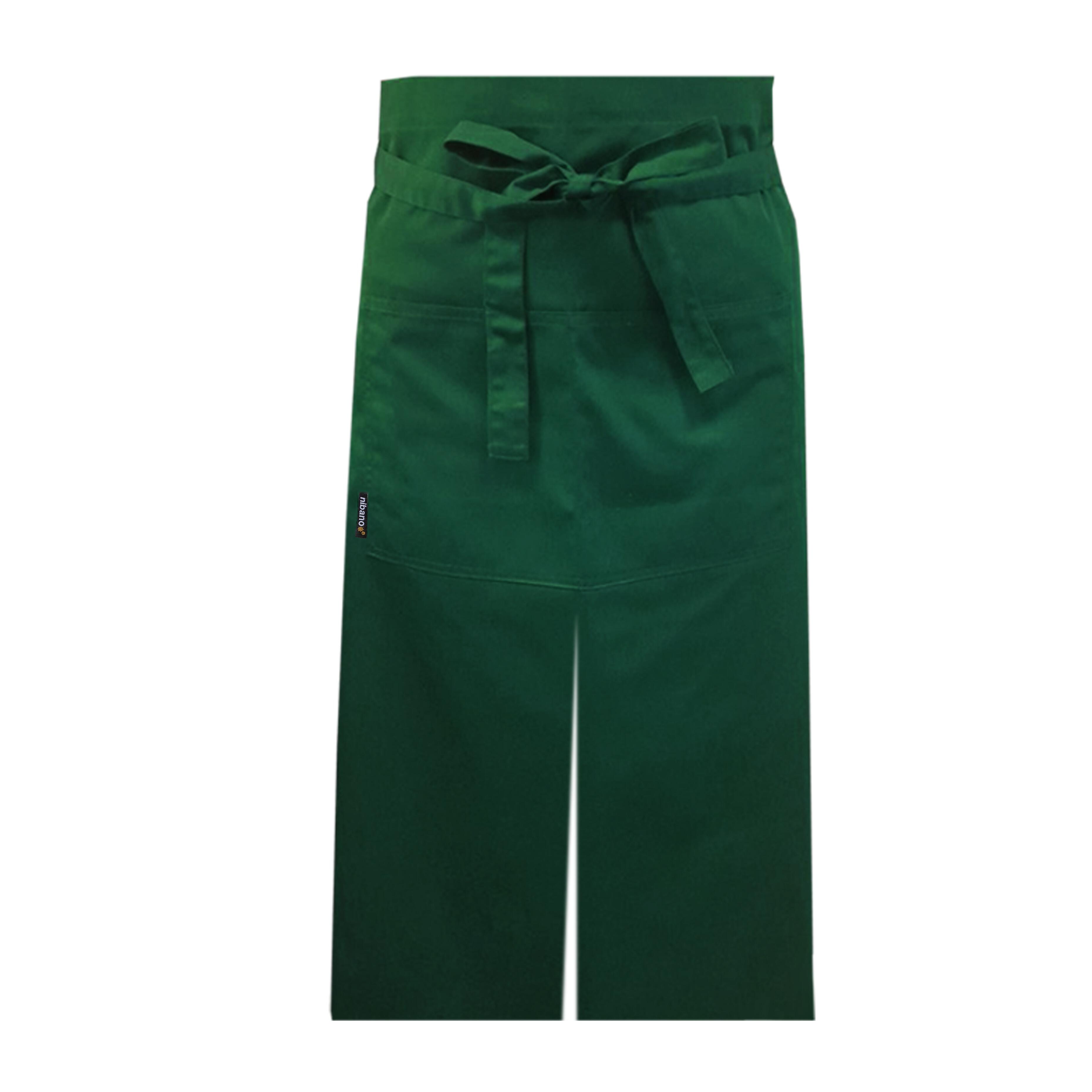 Kelly Green Long Split Leg Apron