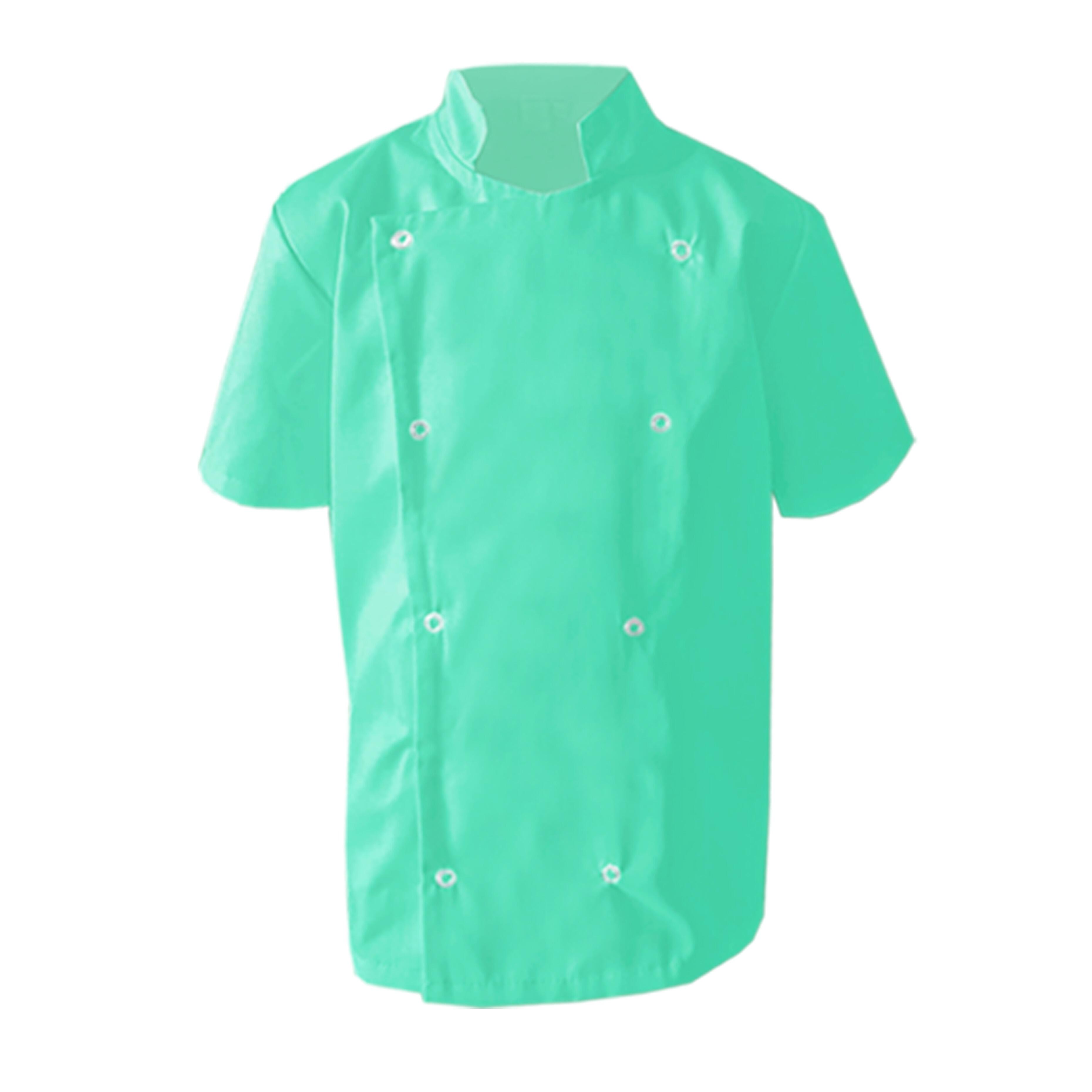 Personalised Kids Short Sleeve Chef's Jacket Mint
