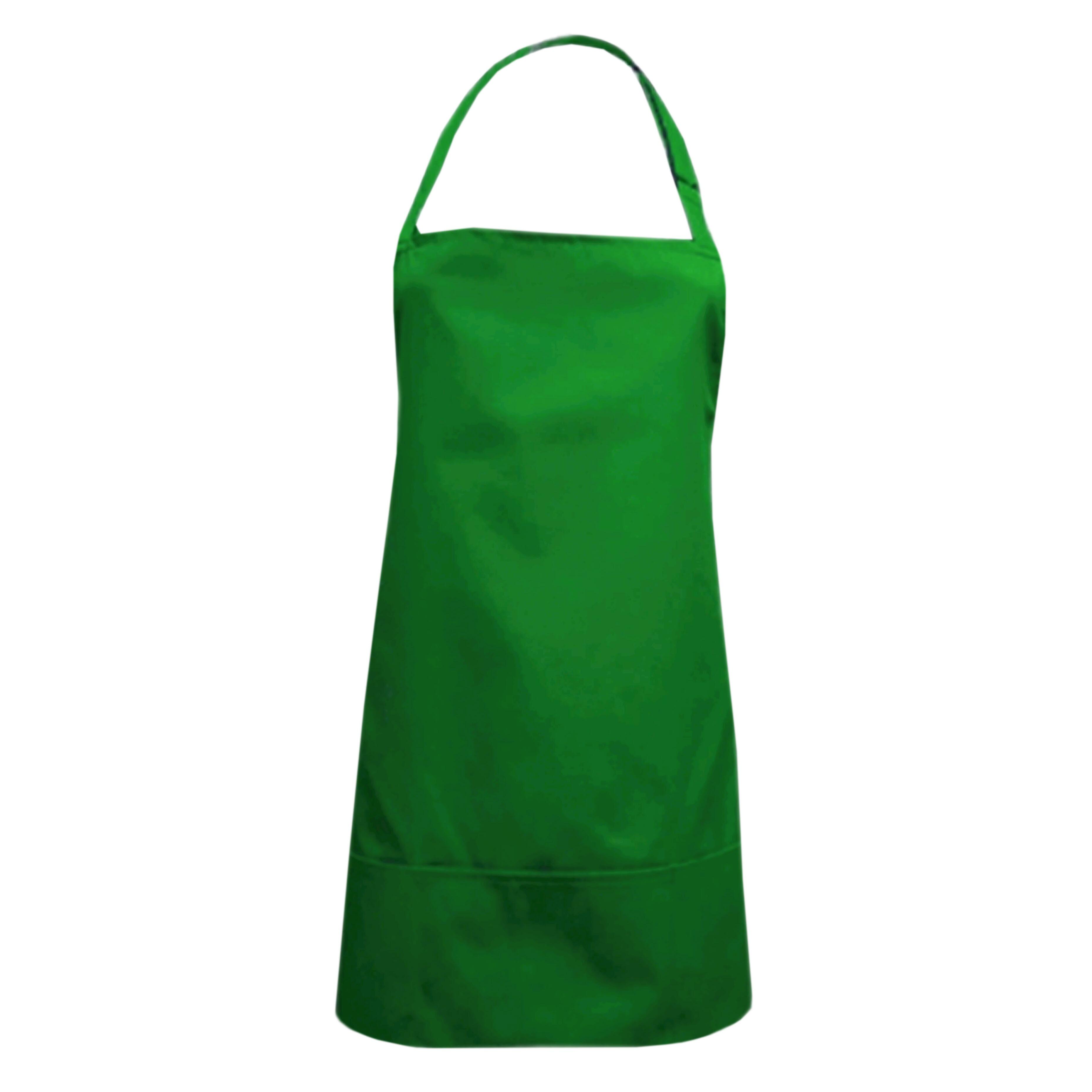 Short waterproof hairdressing apron Kelly Green