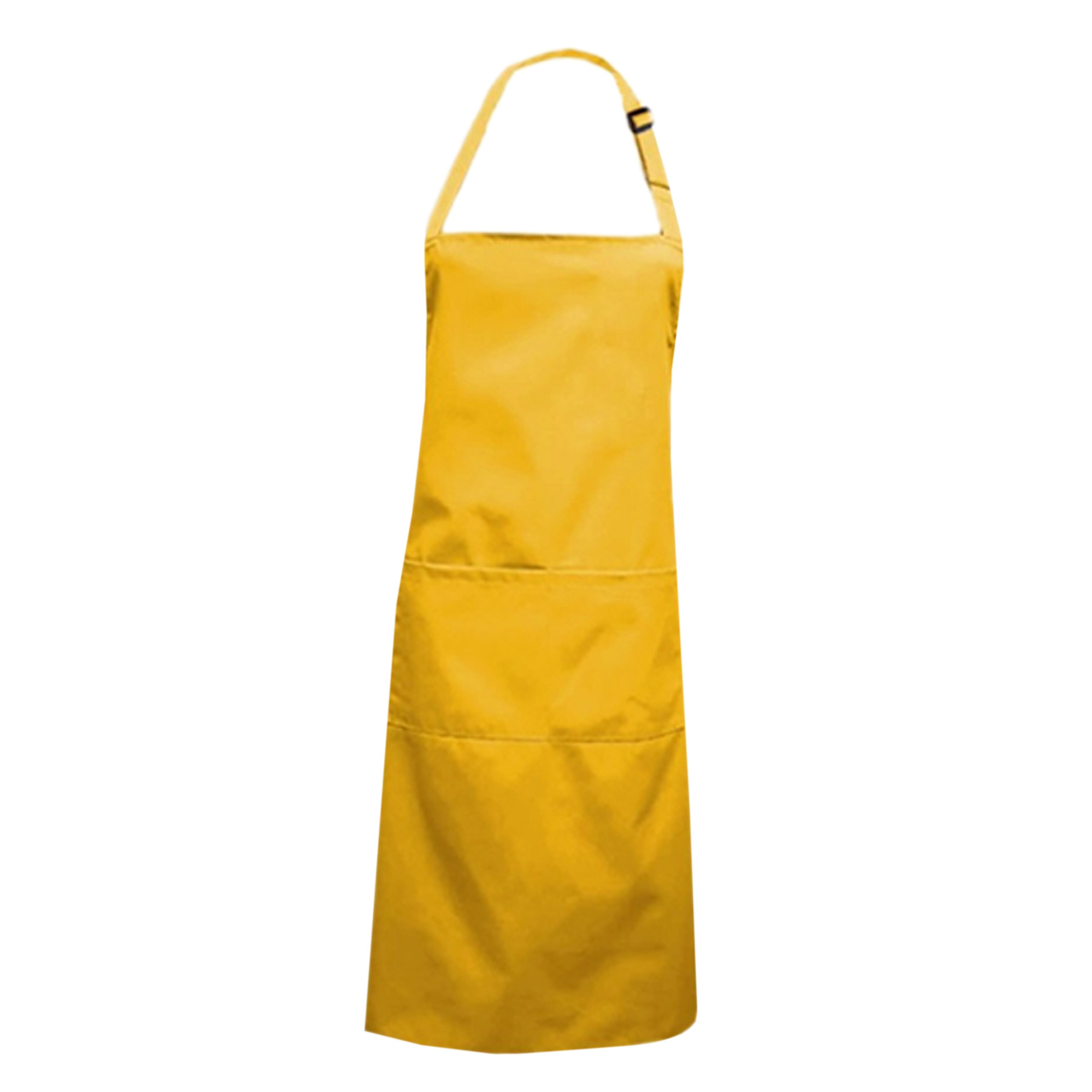 Custom Bib Apron with Pockets Yellow