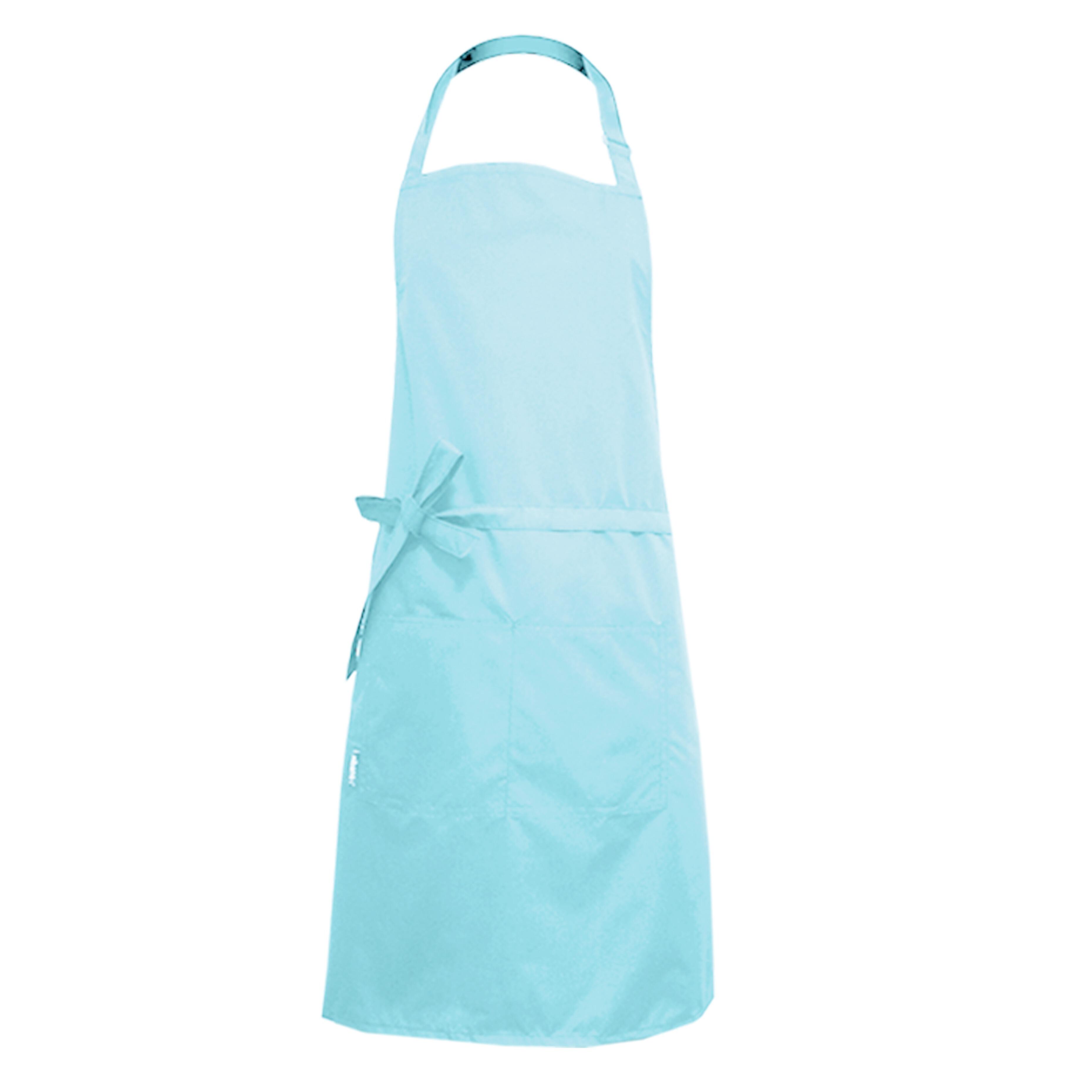 Apron for a manicurist aqua blue