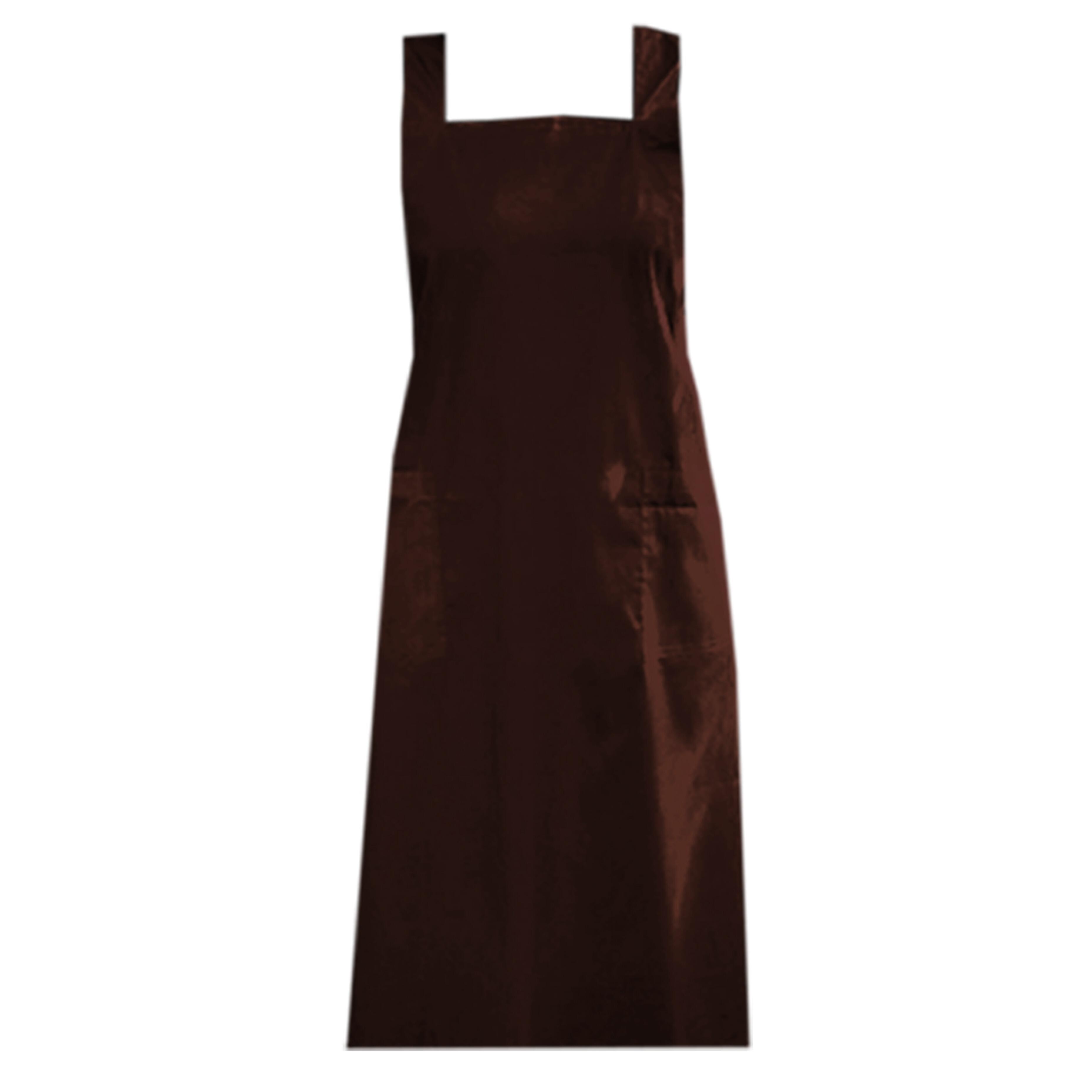 Personalised Cross Back Apron Pockets Brown