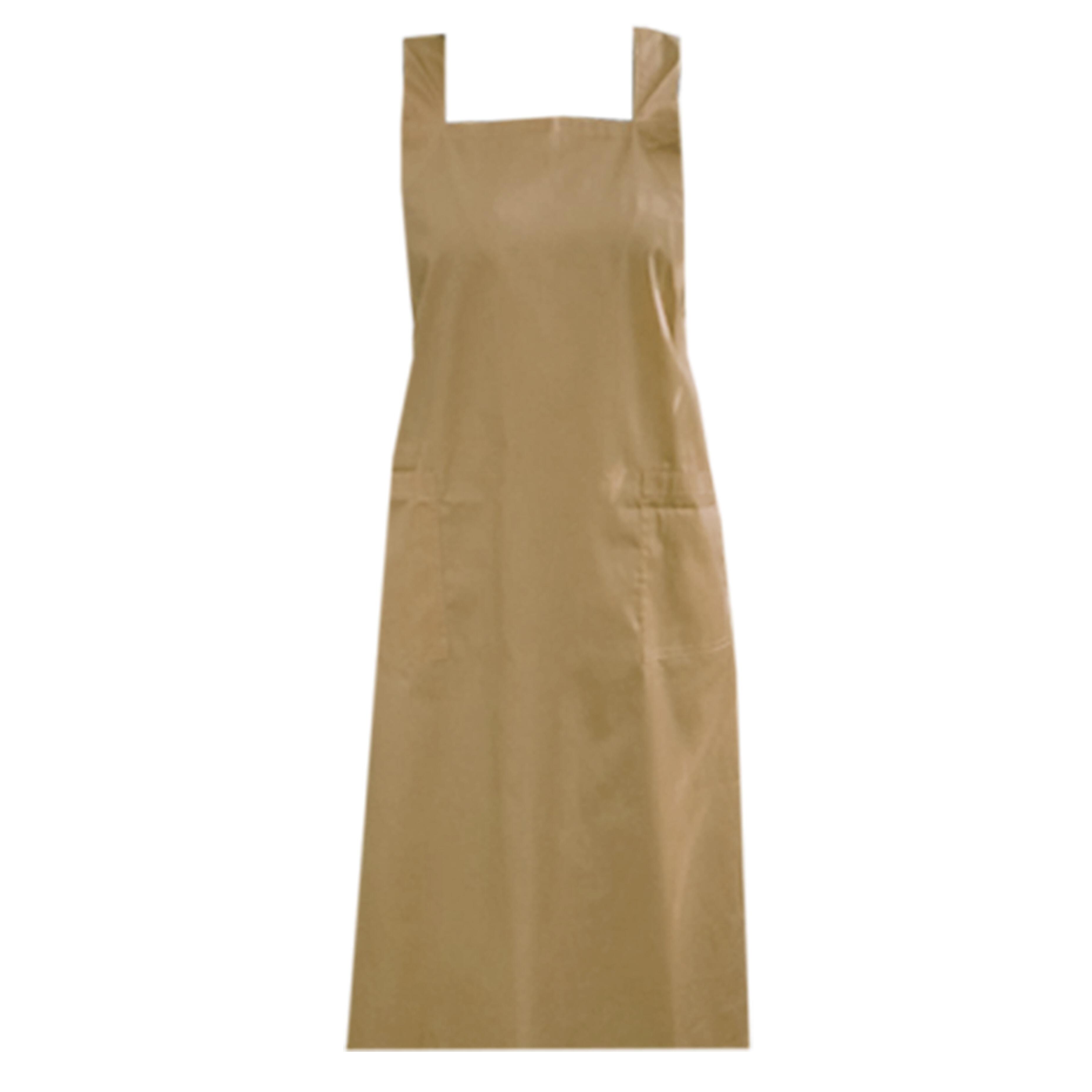 Personalised Cross Back Apron Pockets Cappuccino