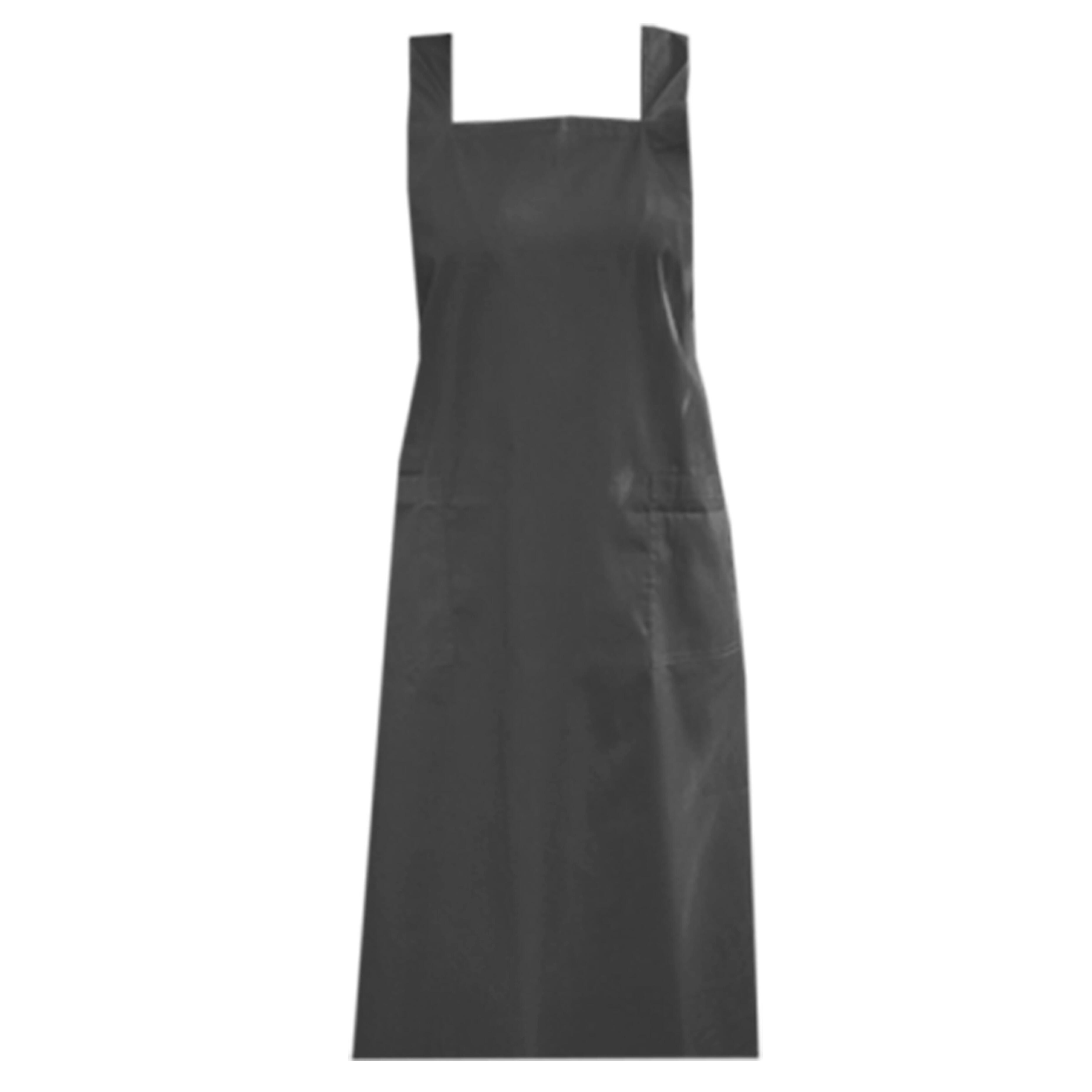 Personalised Cross Back Apron Pockets Dark Grey