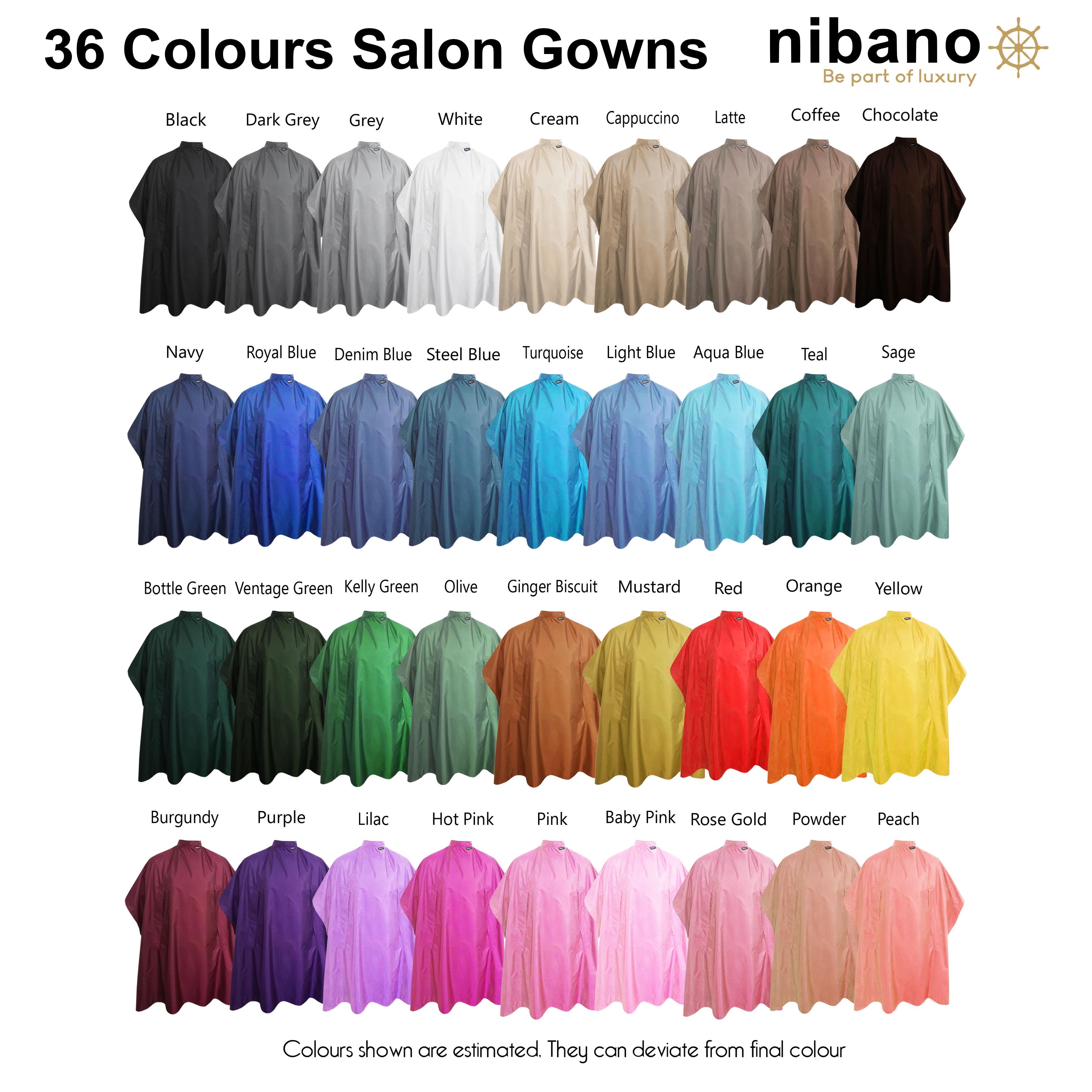 Nibano hair salon cape steel blue with hand slits