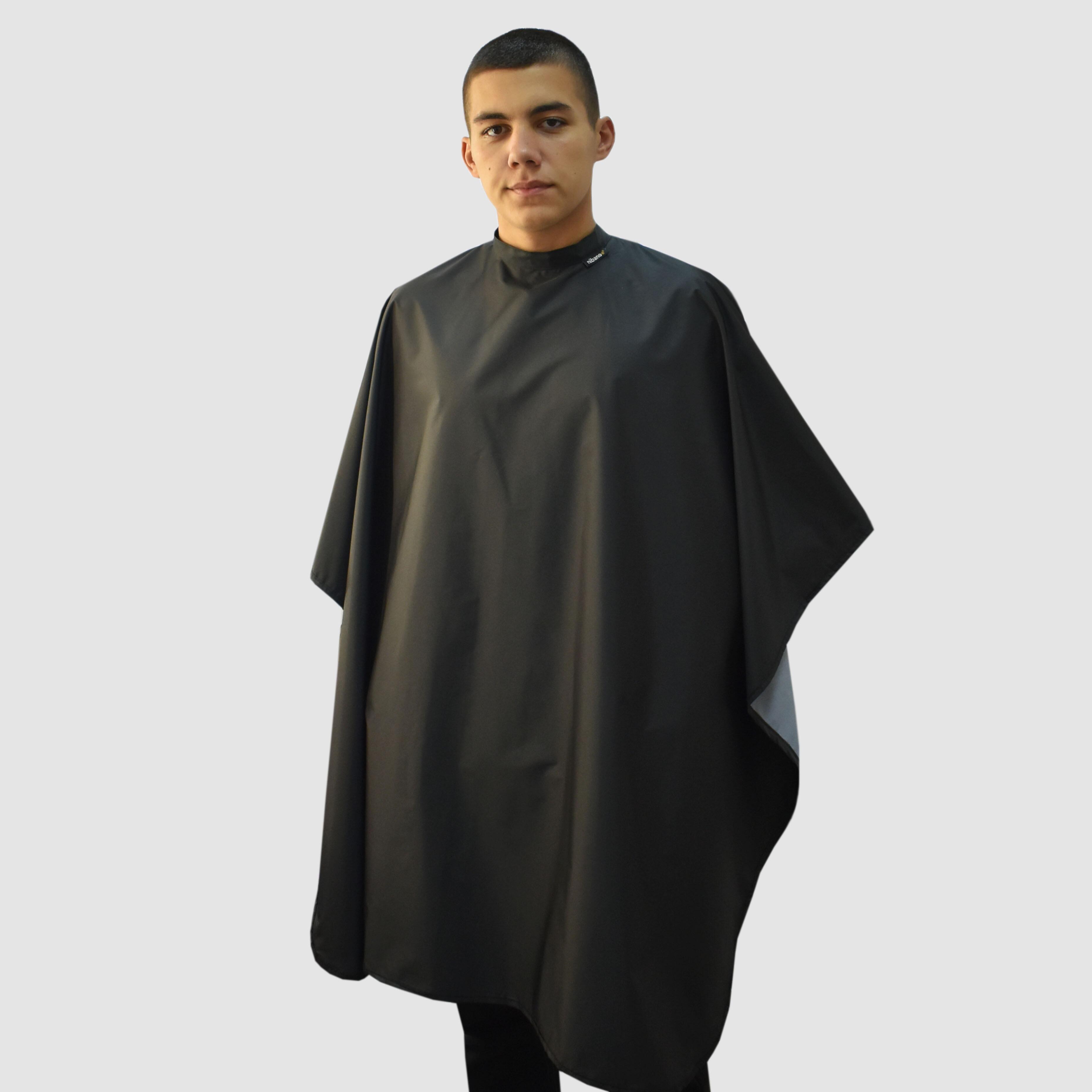 Nibano Salon Capes with poppers Black