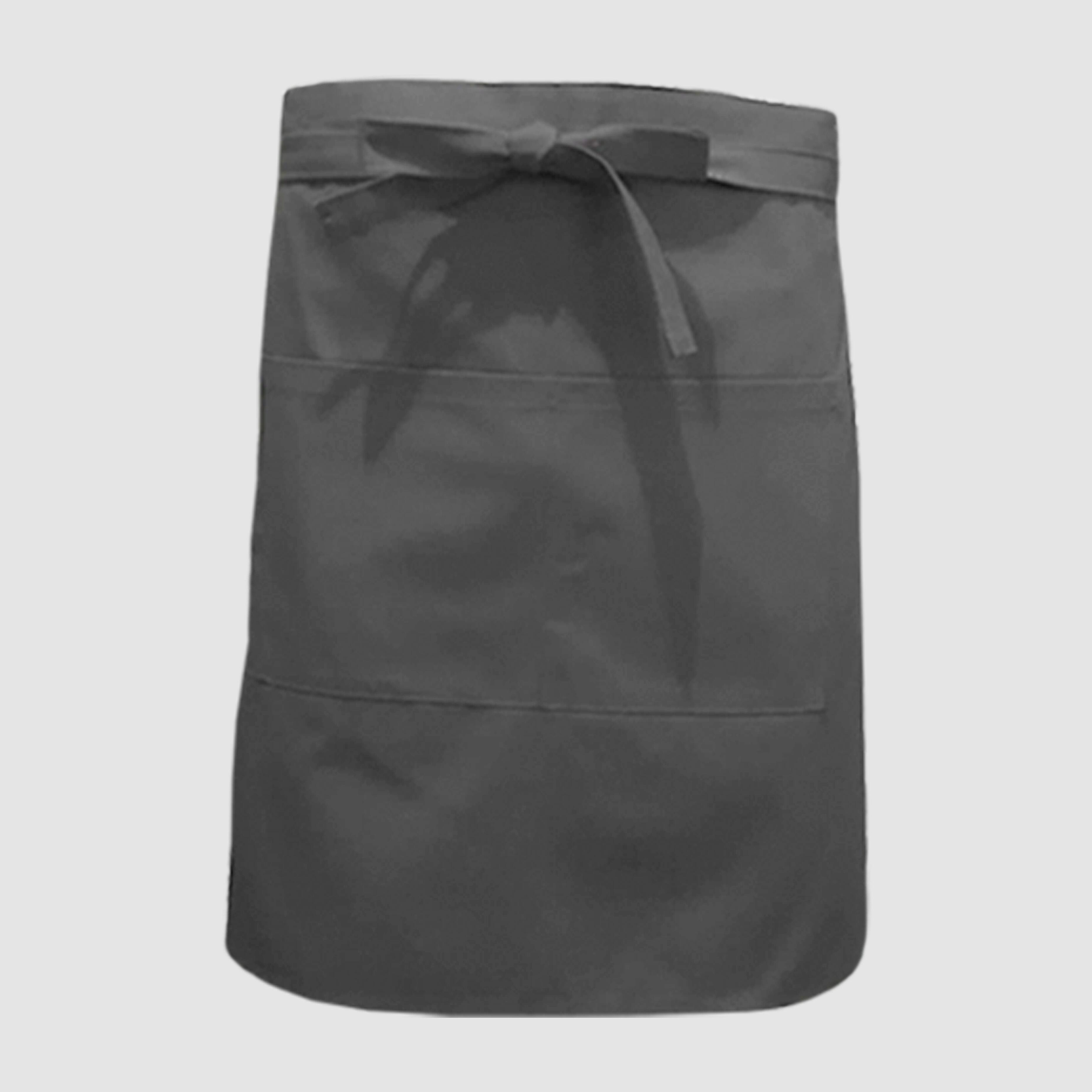 Nibano mid length waist apron with pockets Grey