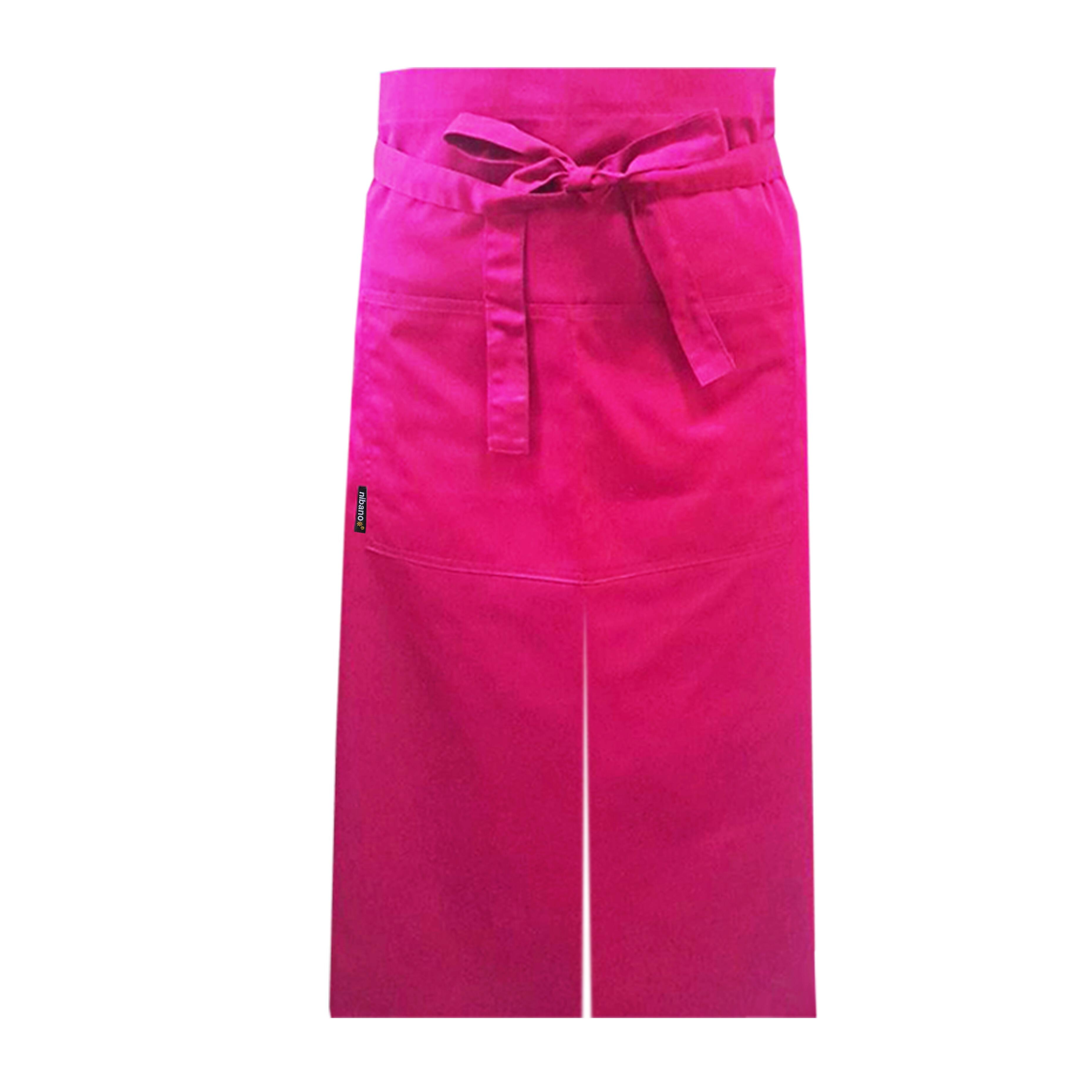 Hot Pink Long Waist Split Leg Apron