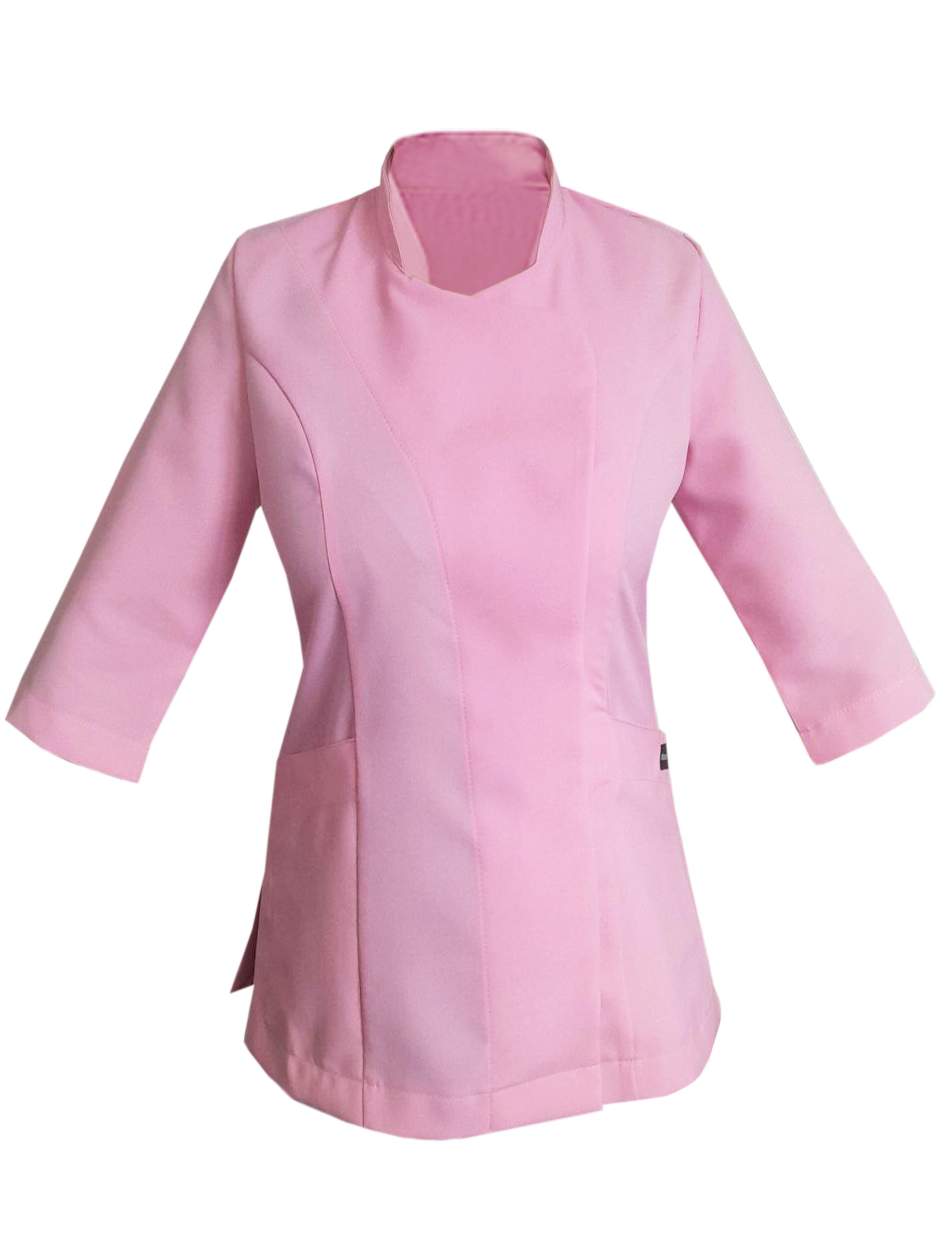 Custom Ladies Quarter Sleeve Beauty Tunic Pink