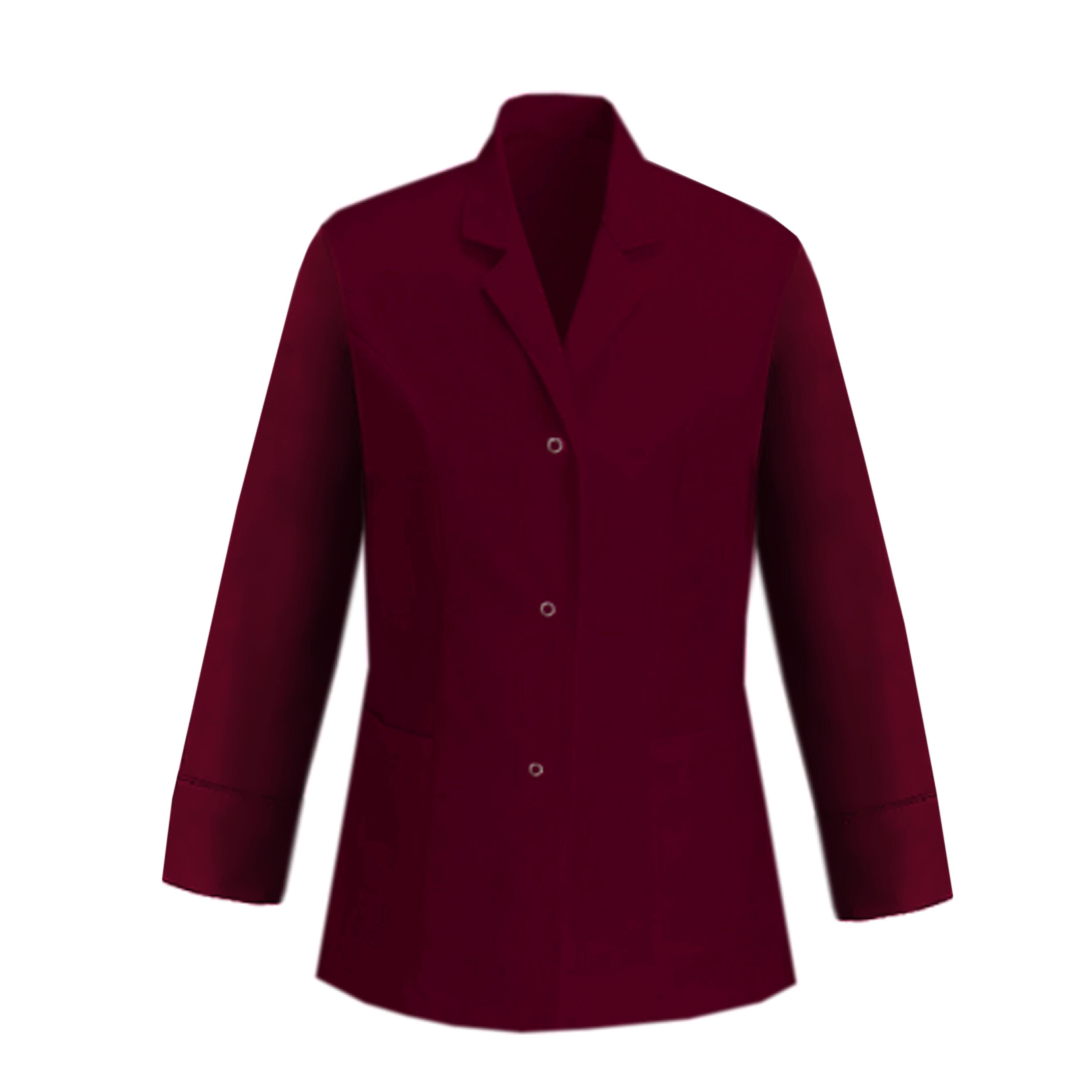 Custom Ladies Long Sleeve Healthcare Tunic Burgundy