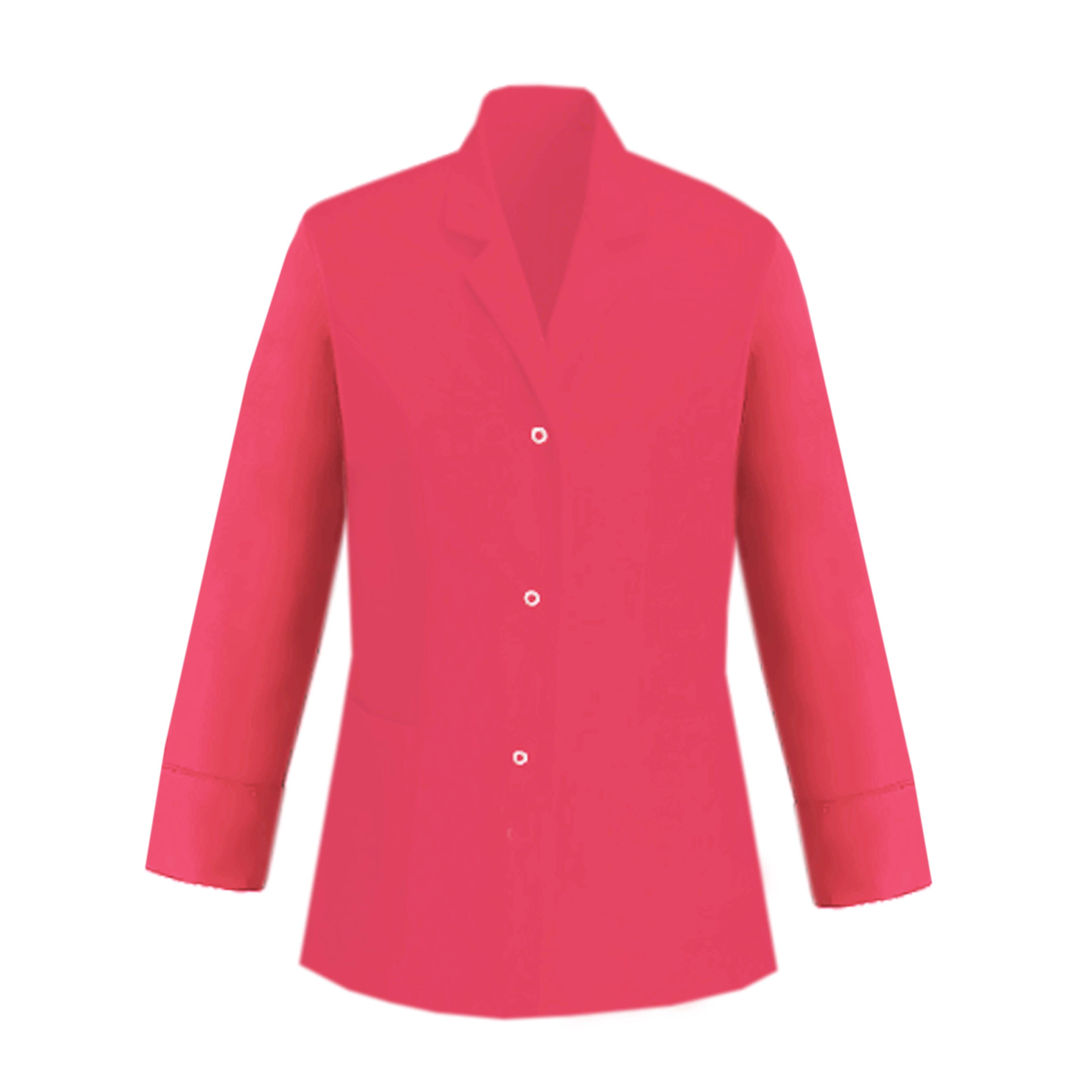 Custom Ladies Long Sleeve Healthcare Tunic Coral