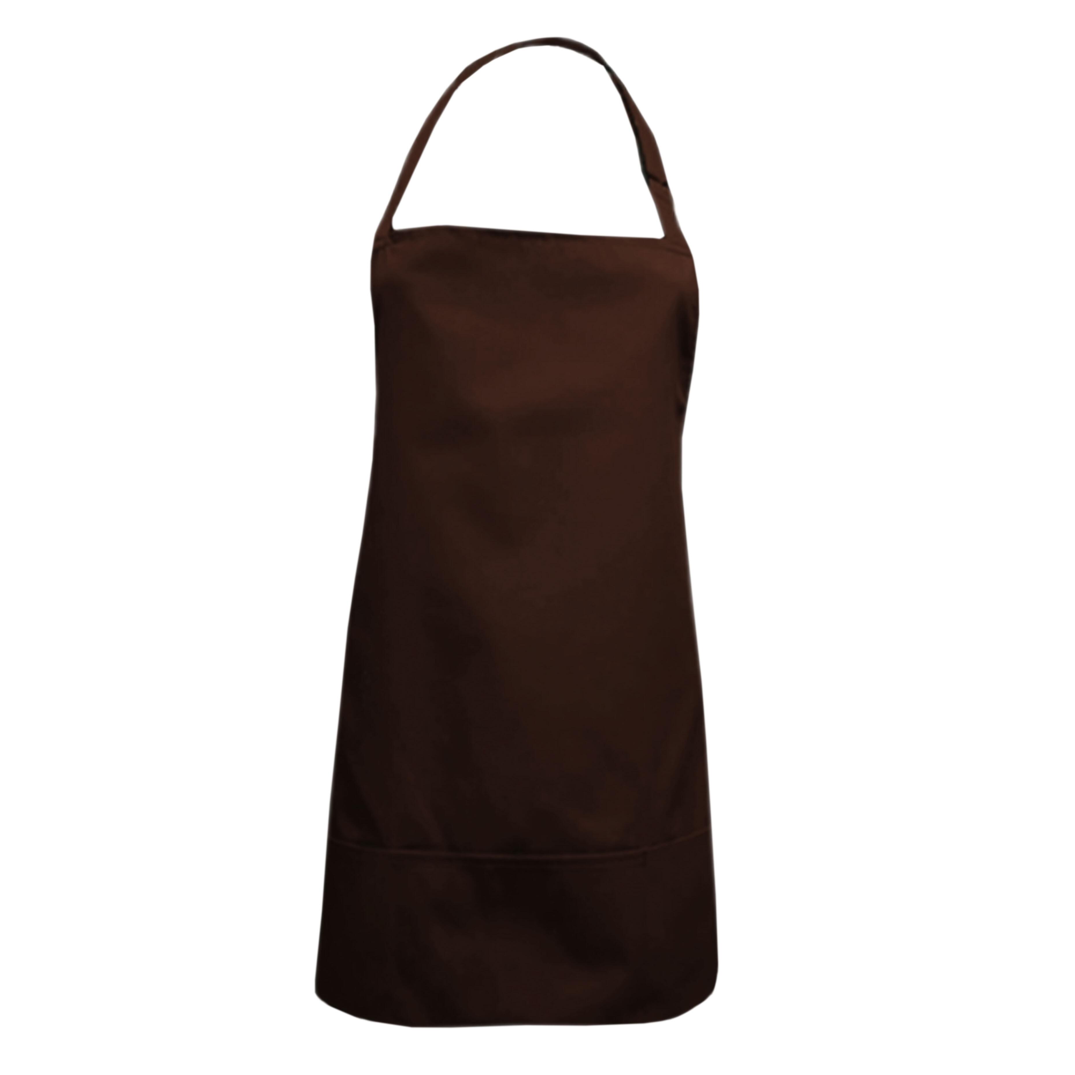 Personalised short waterproof hairdressing apron Chocolate