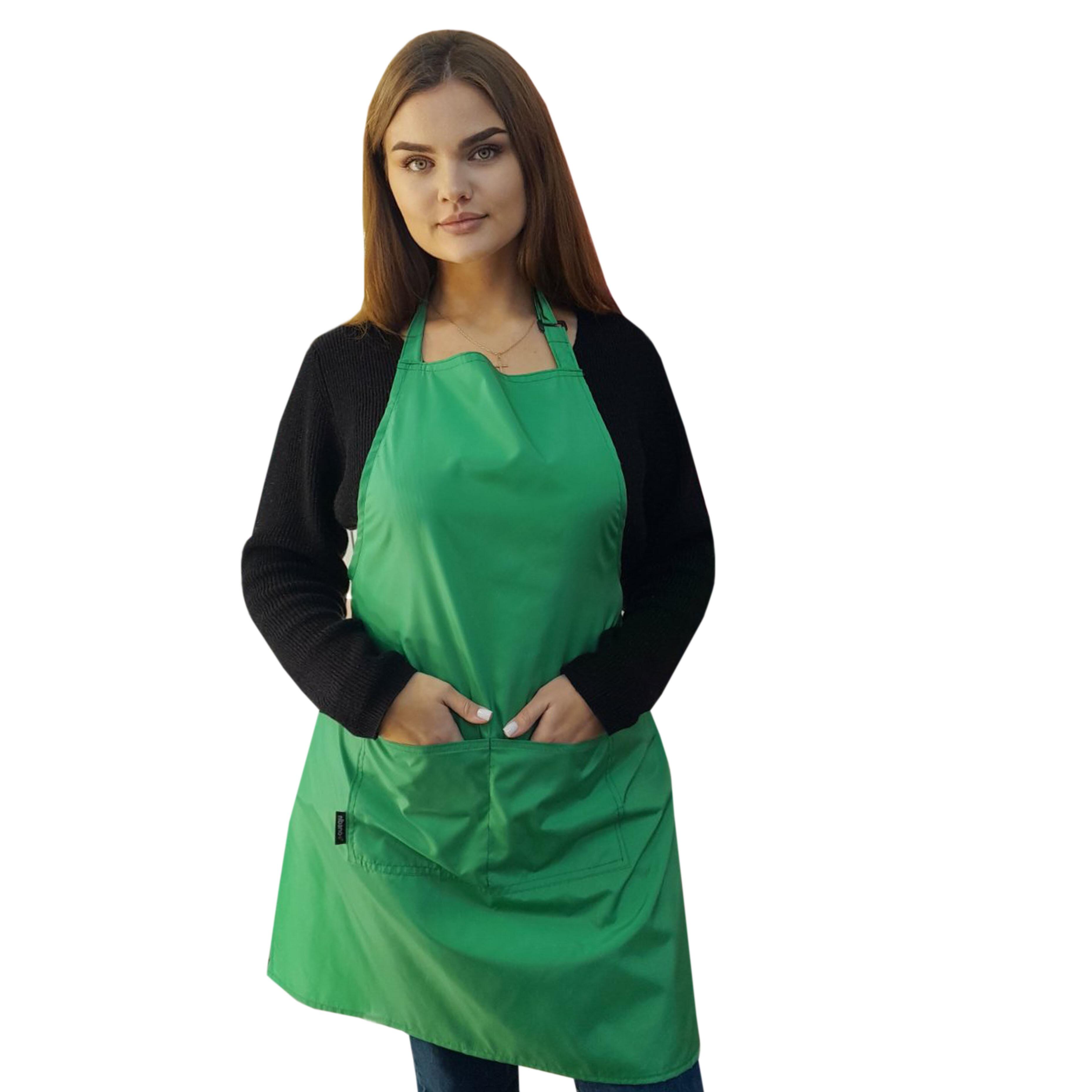 Nibano waterproof hairdressing apron kelly green