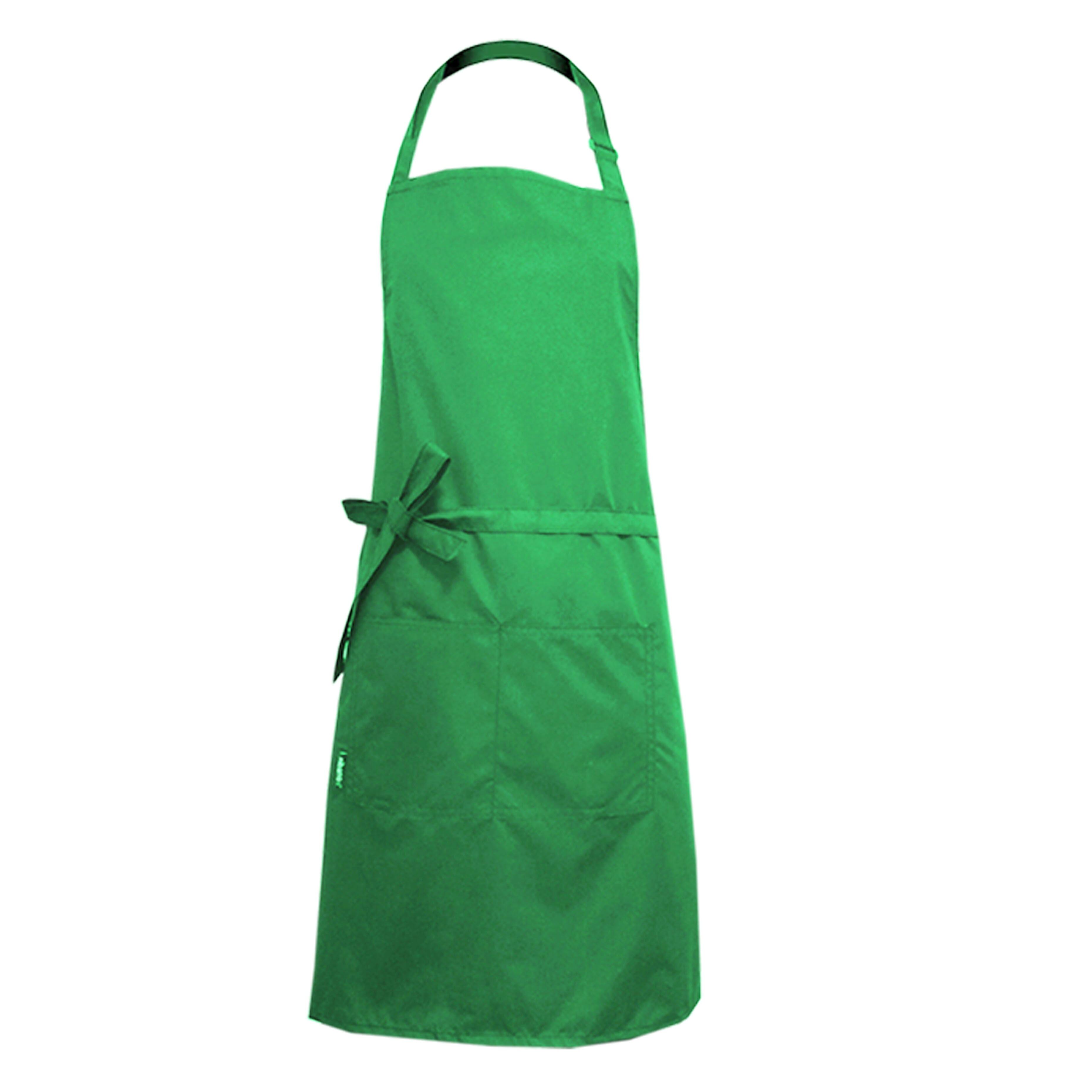Waterproof hairdressing apron kelly green with logo