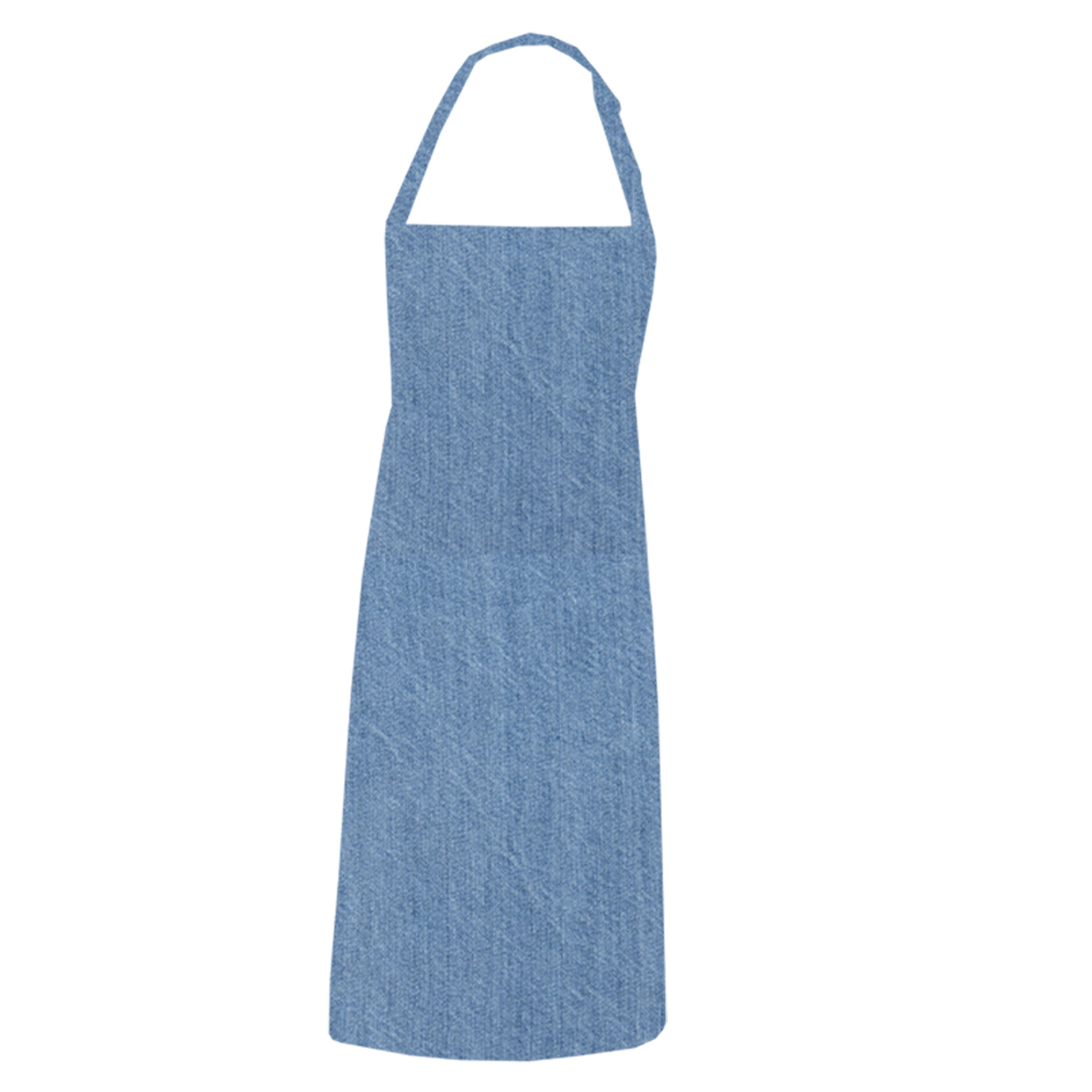 Custom Plus Size Bib Apron Denim Blue