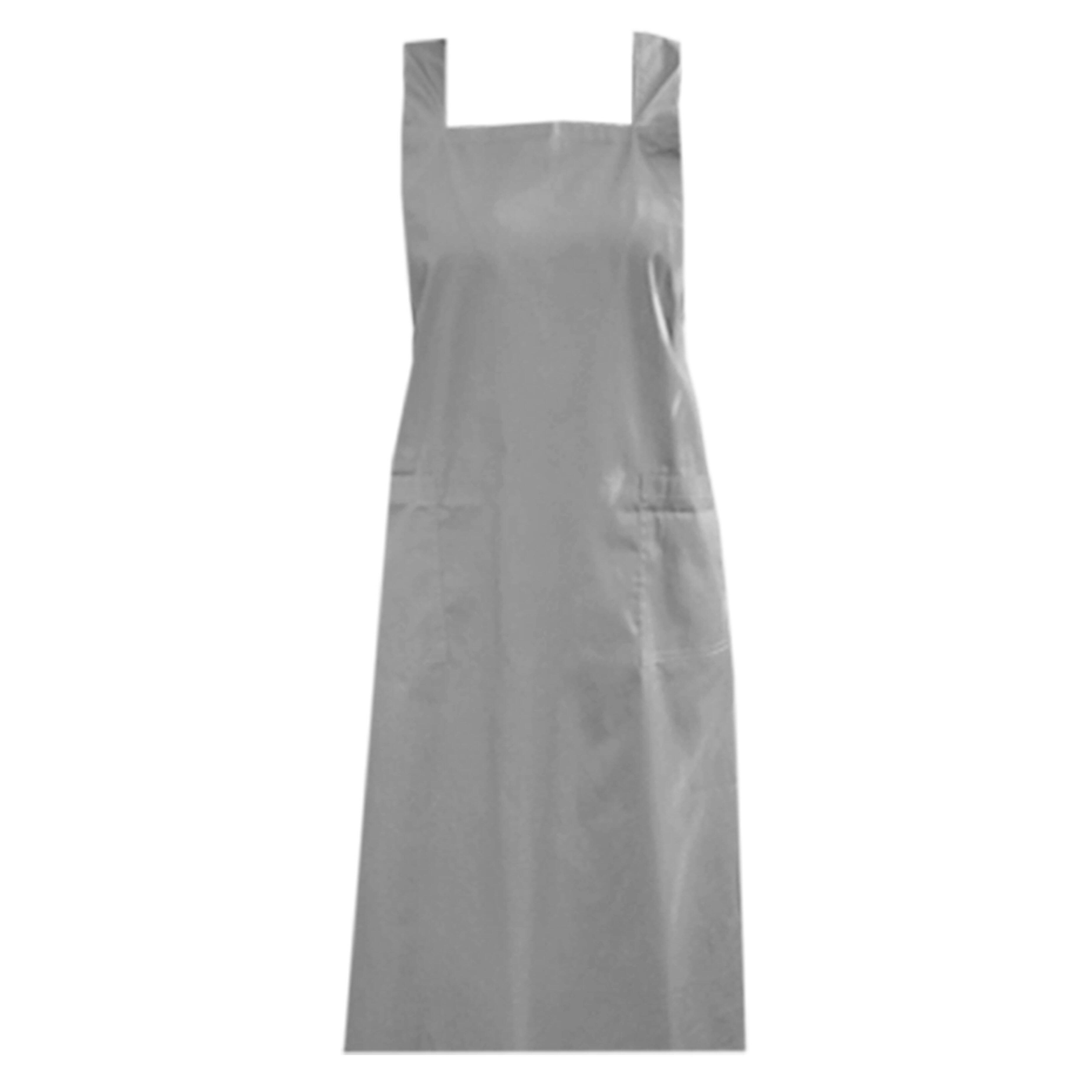 Personalised Cross Back Apron Pockets Light Grey