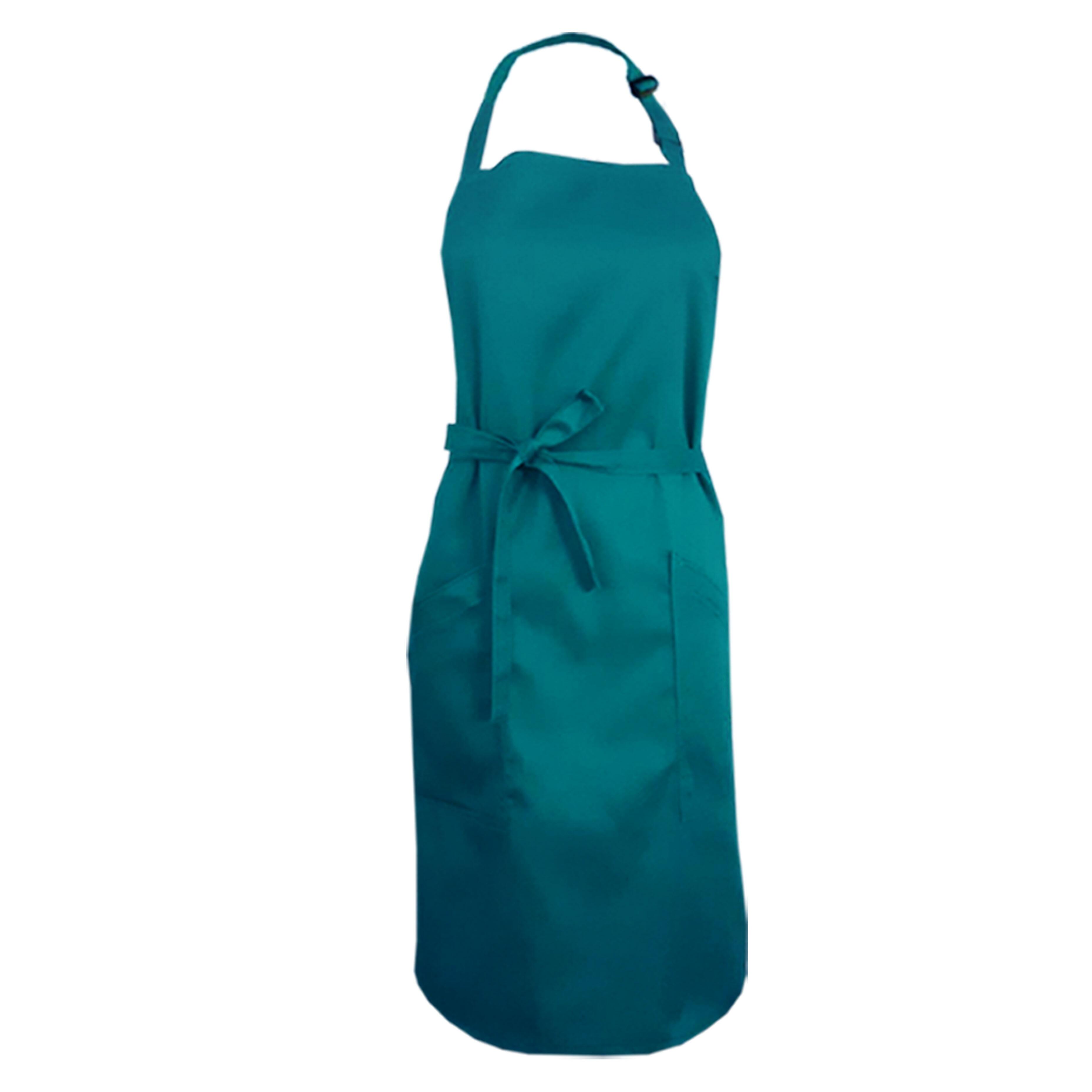 Custom Bib Apron with Side Pockets Teal