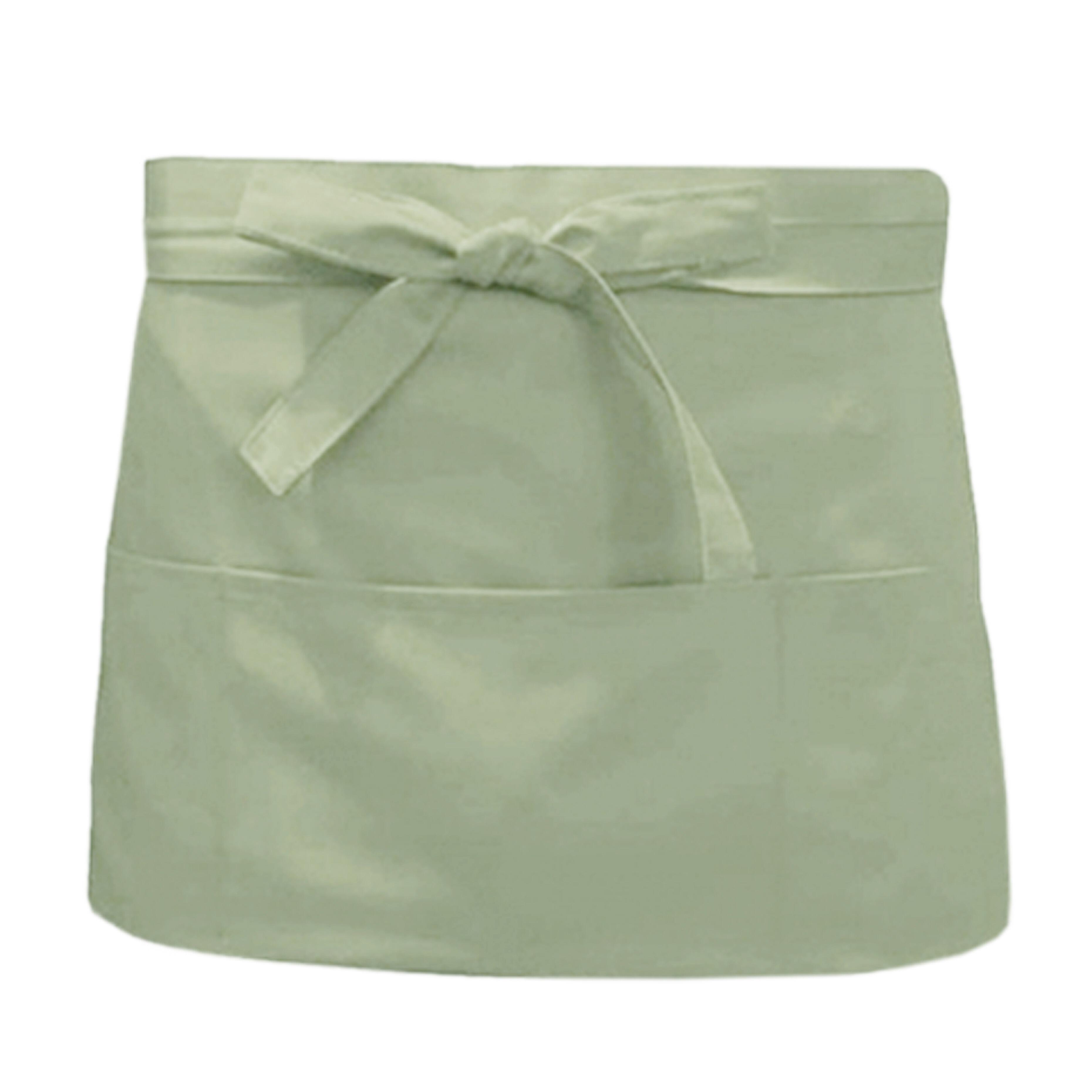 Nibano short waist apron with pockets pistachio