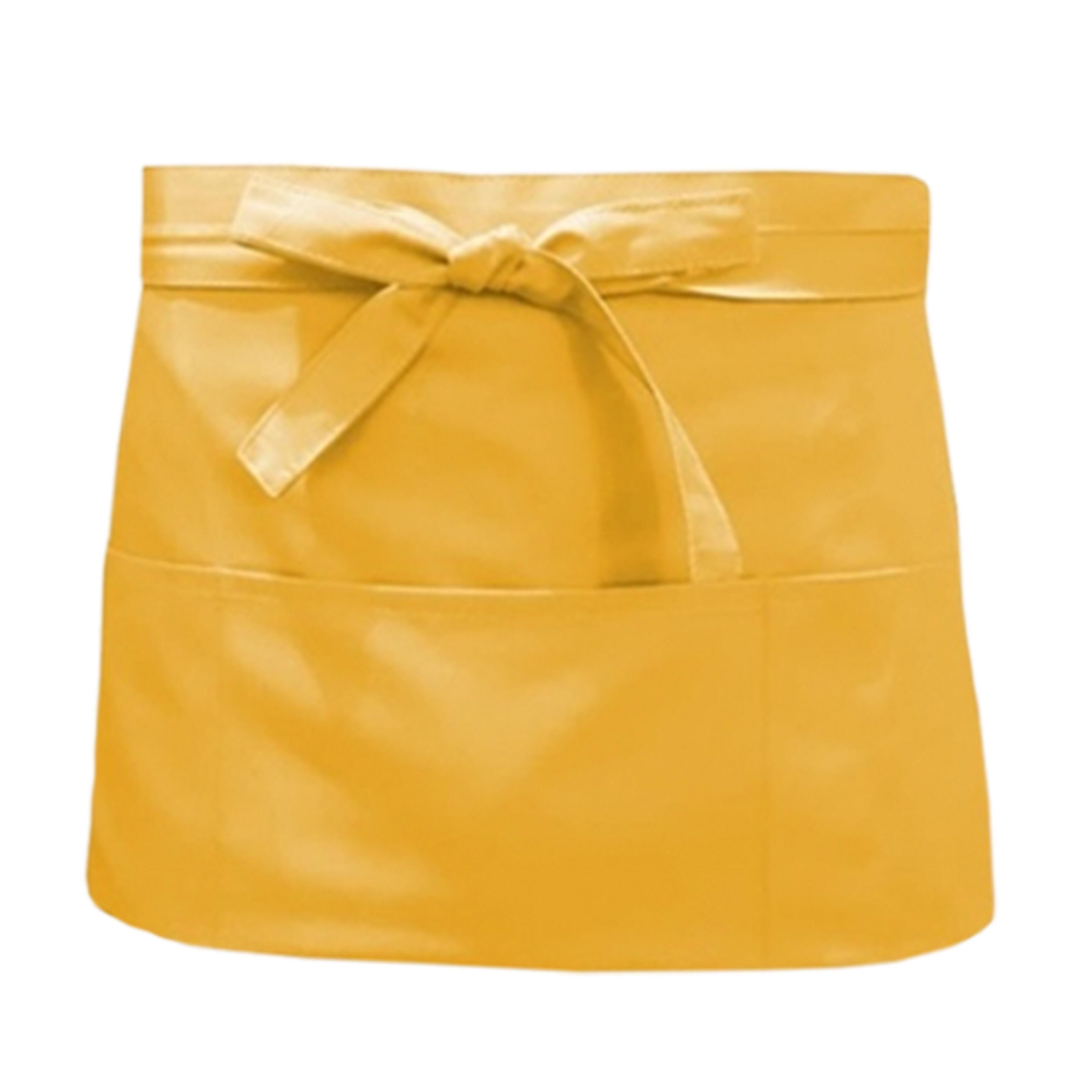 Nibano short waist apron with pockets yellow