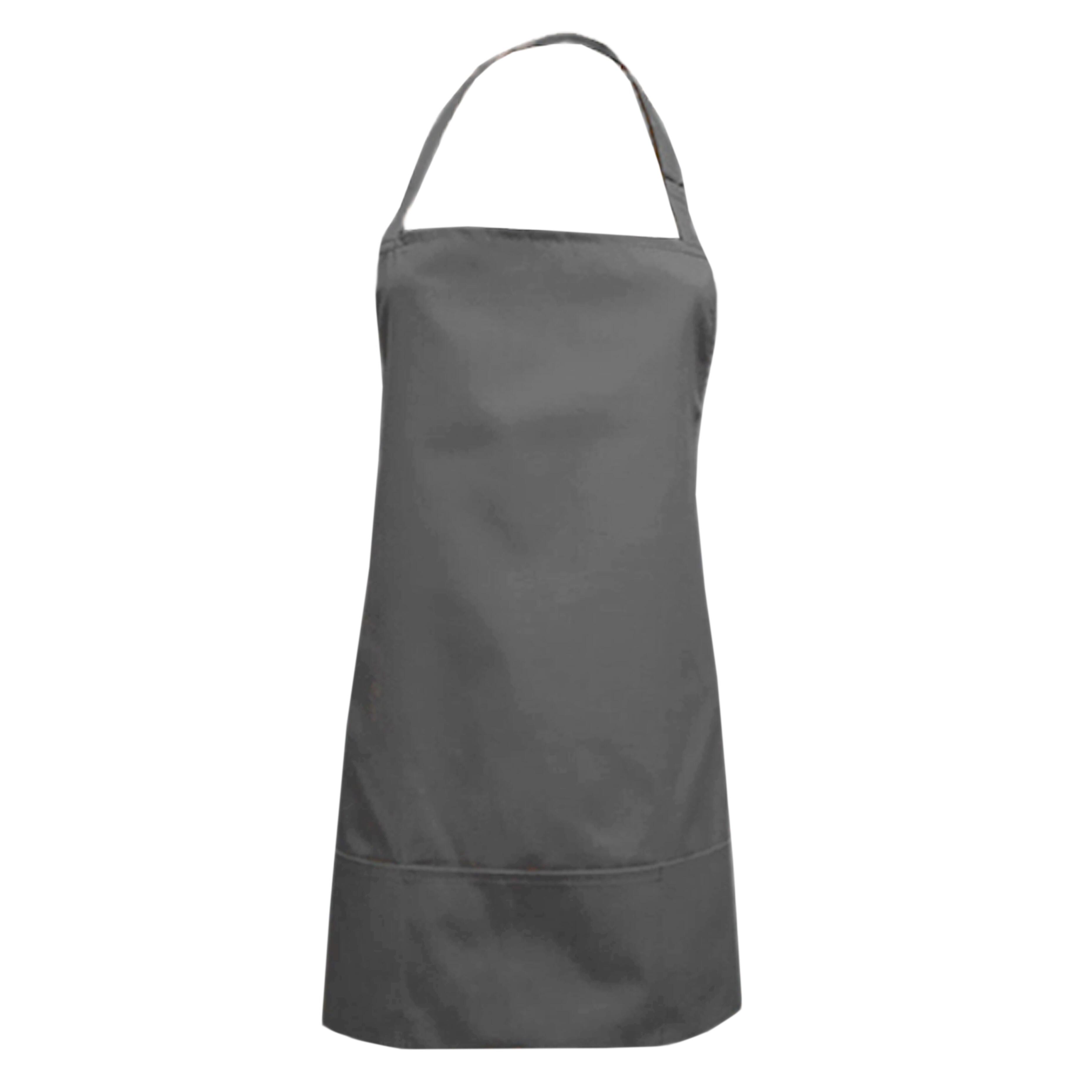 Short Bib Apron Grey with own logo