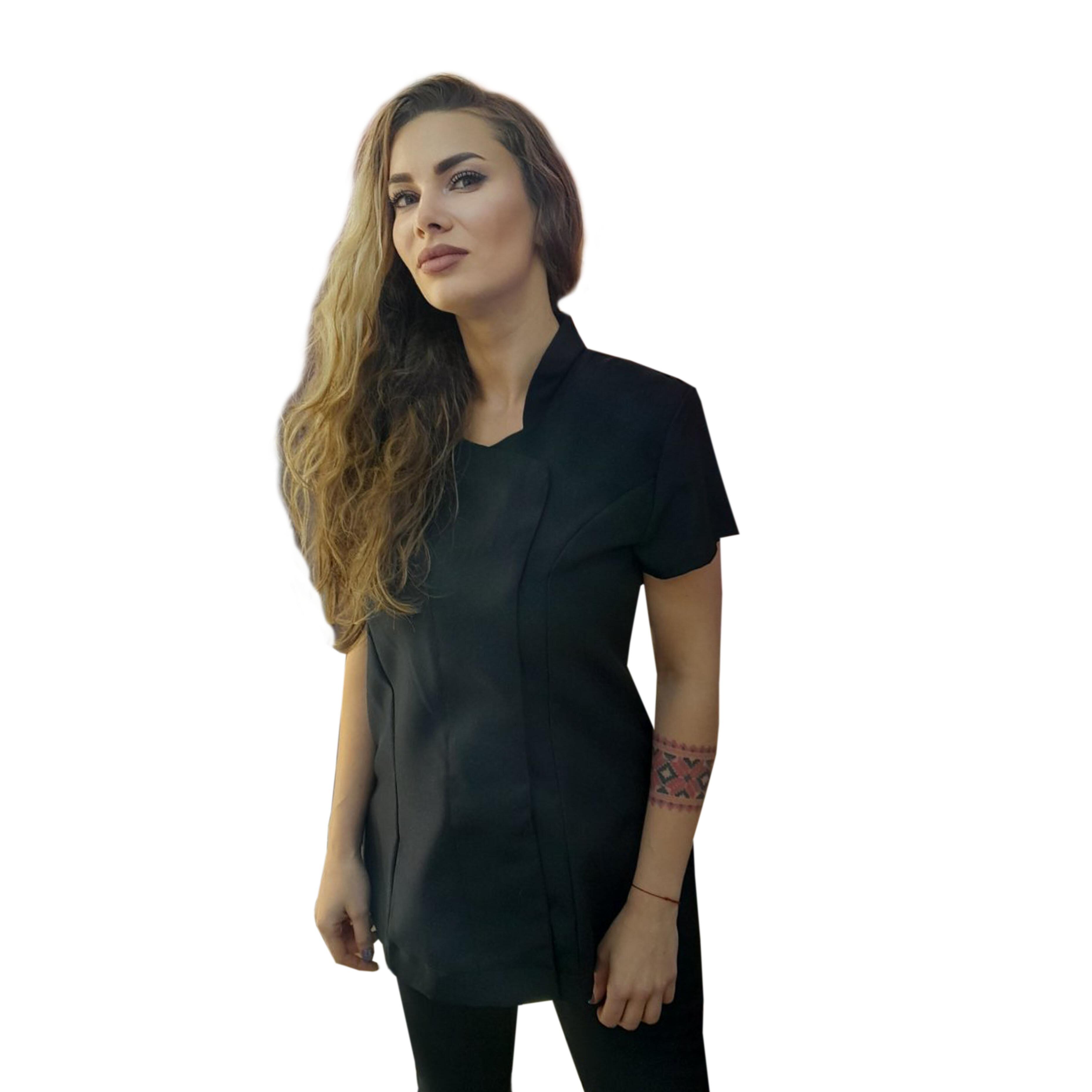 Custom ladies beauty tunic black