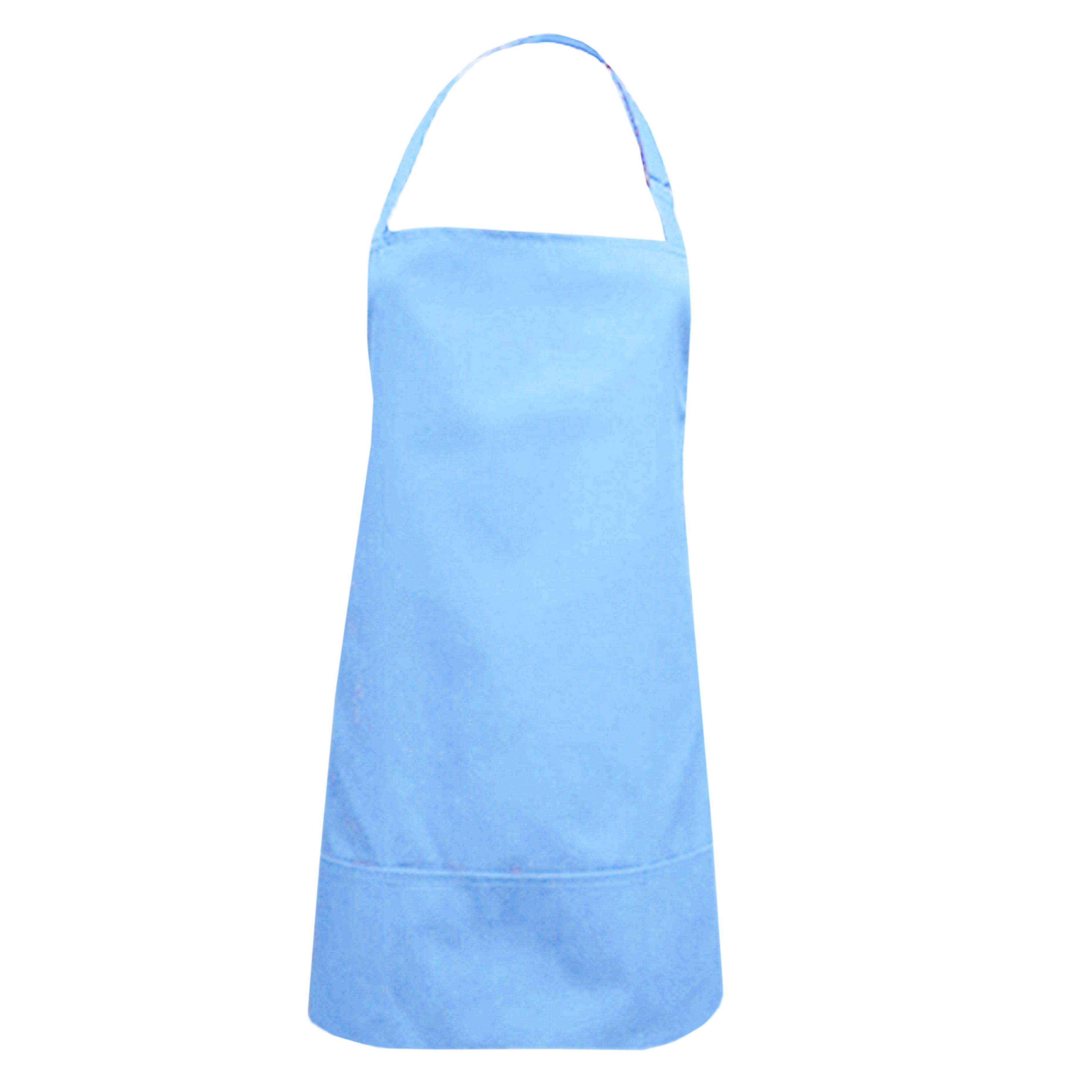 Short waterproof hairdressing apron Light Blue