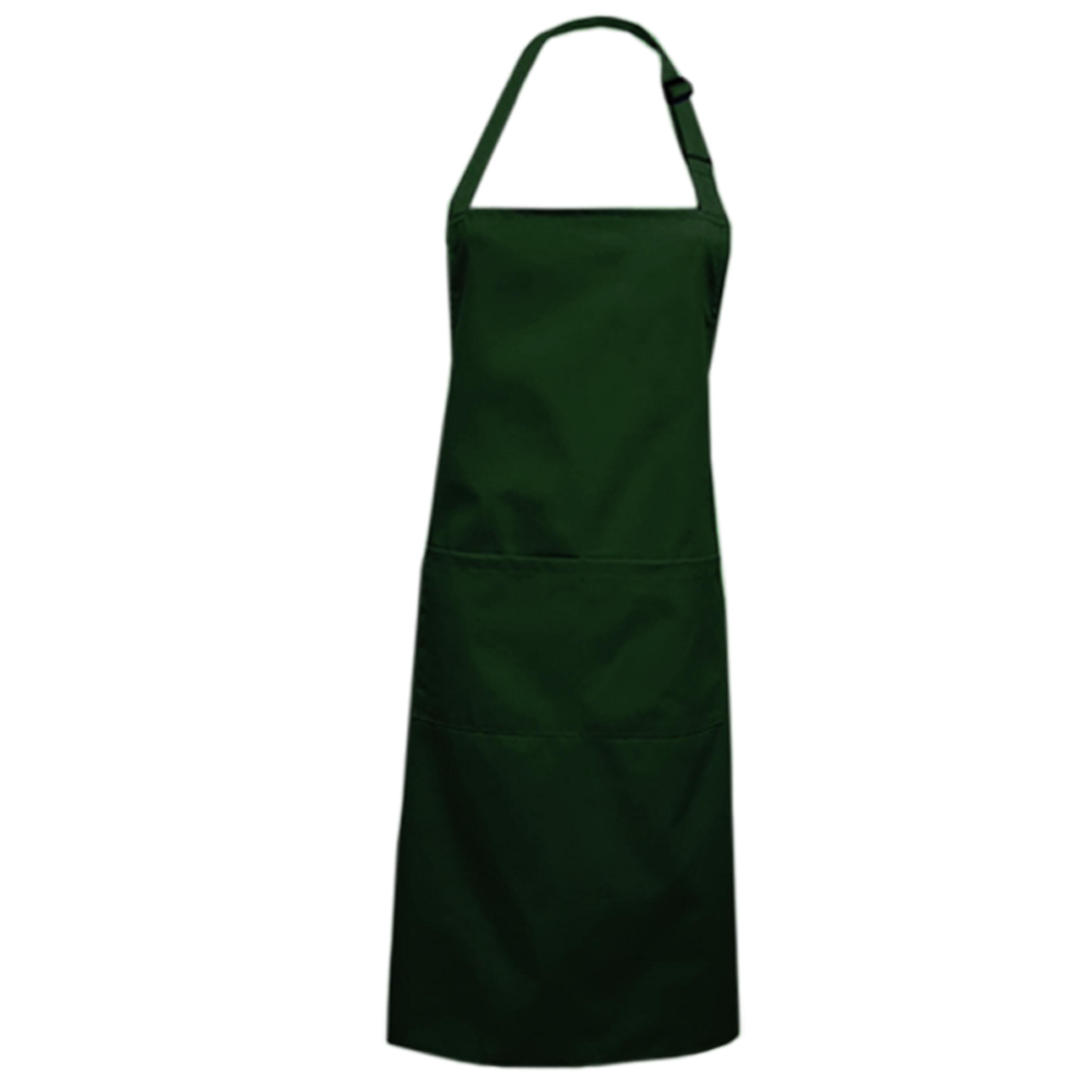 Plus Size Bib Apron Bottle Green Nibano