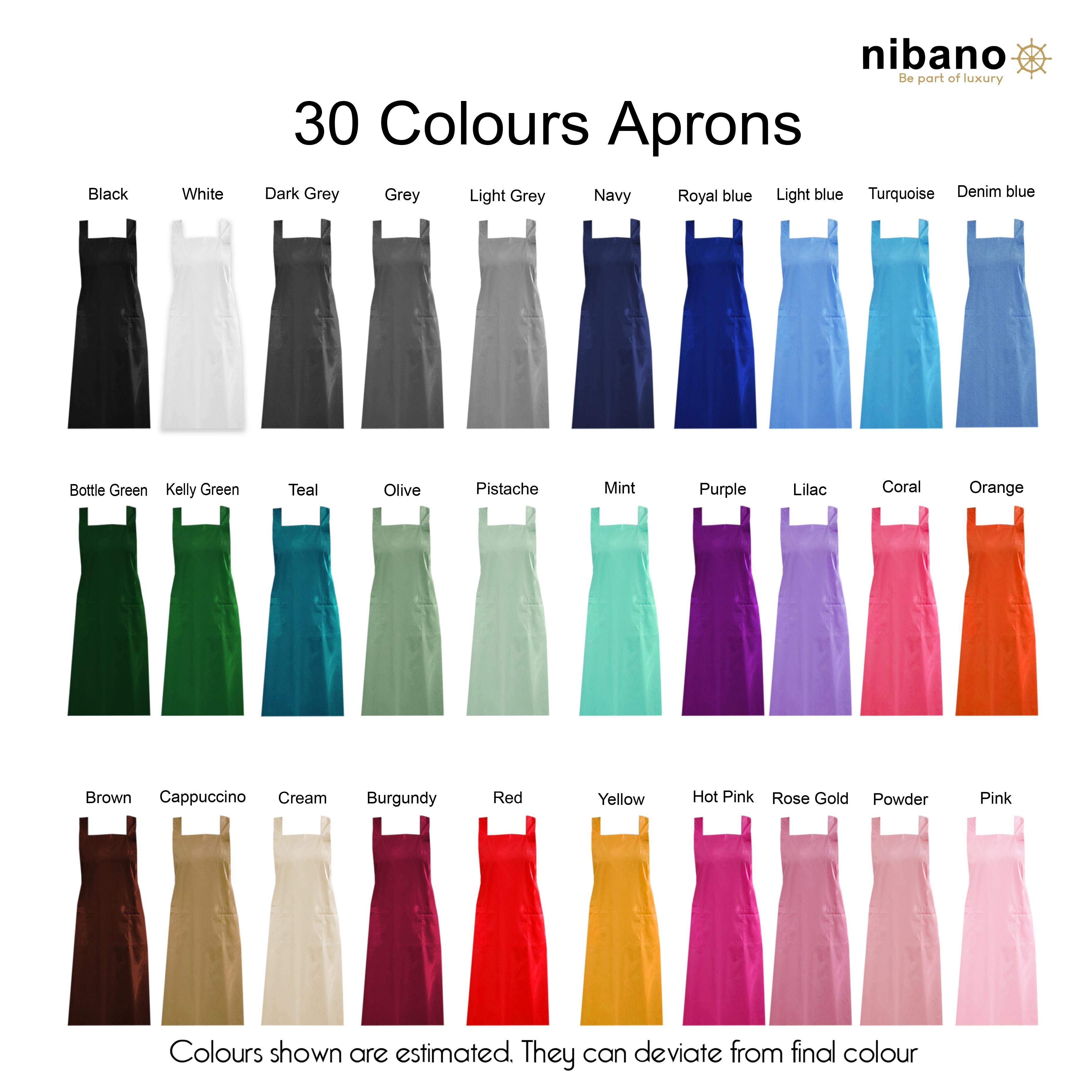 Custom Cross Back Apron Pockets Light Blue