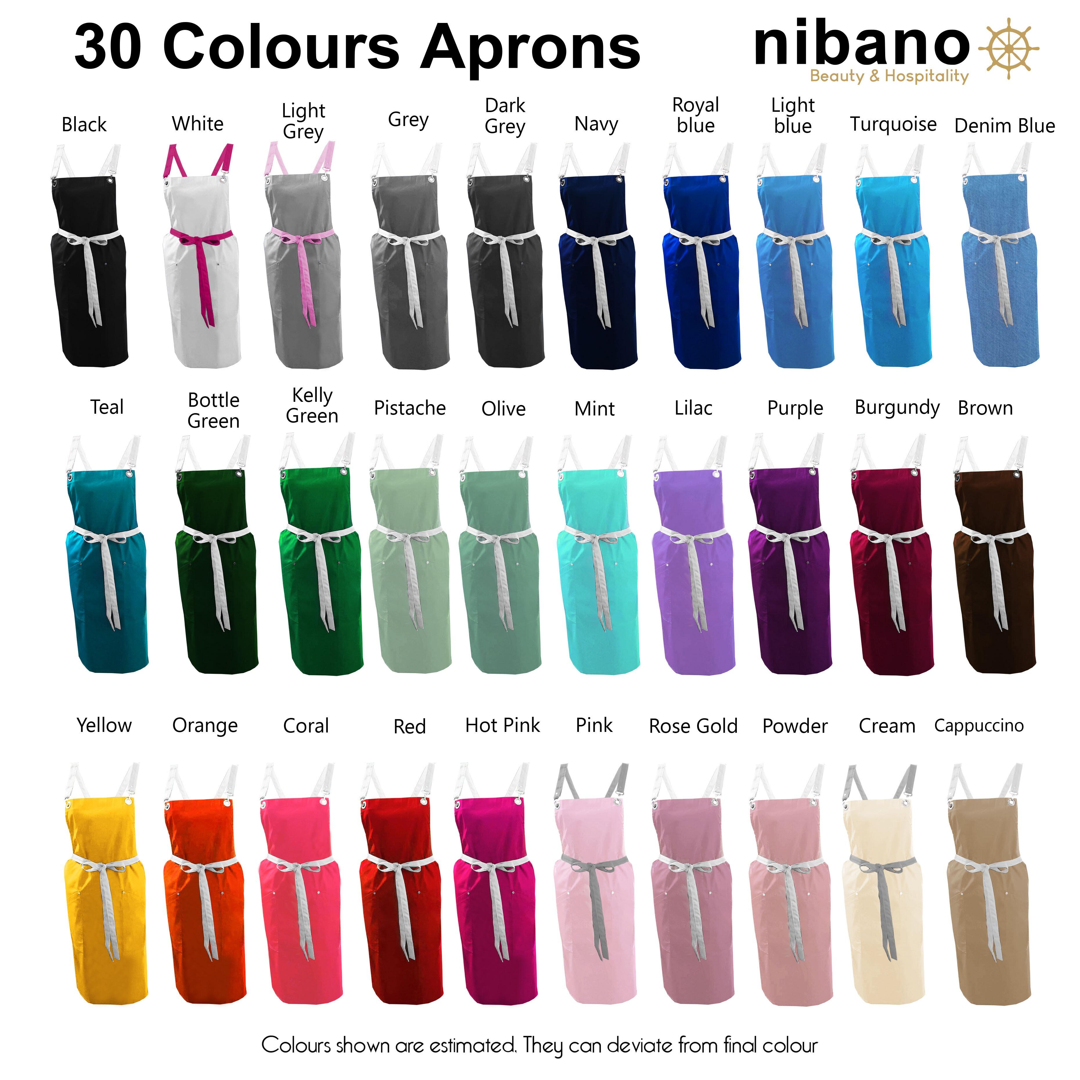 Nibano Apron with Crossover Ties Light Blue