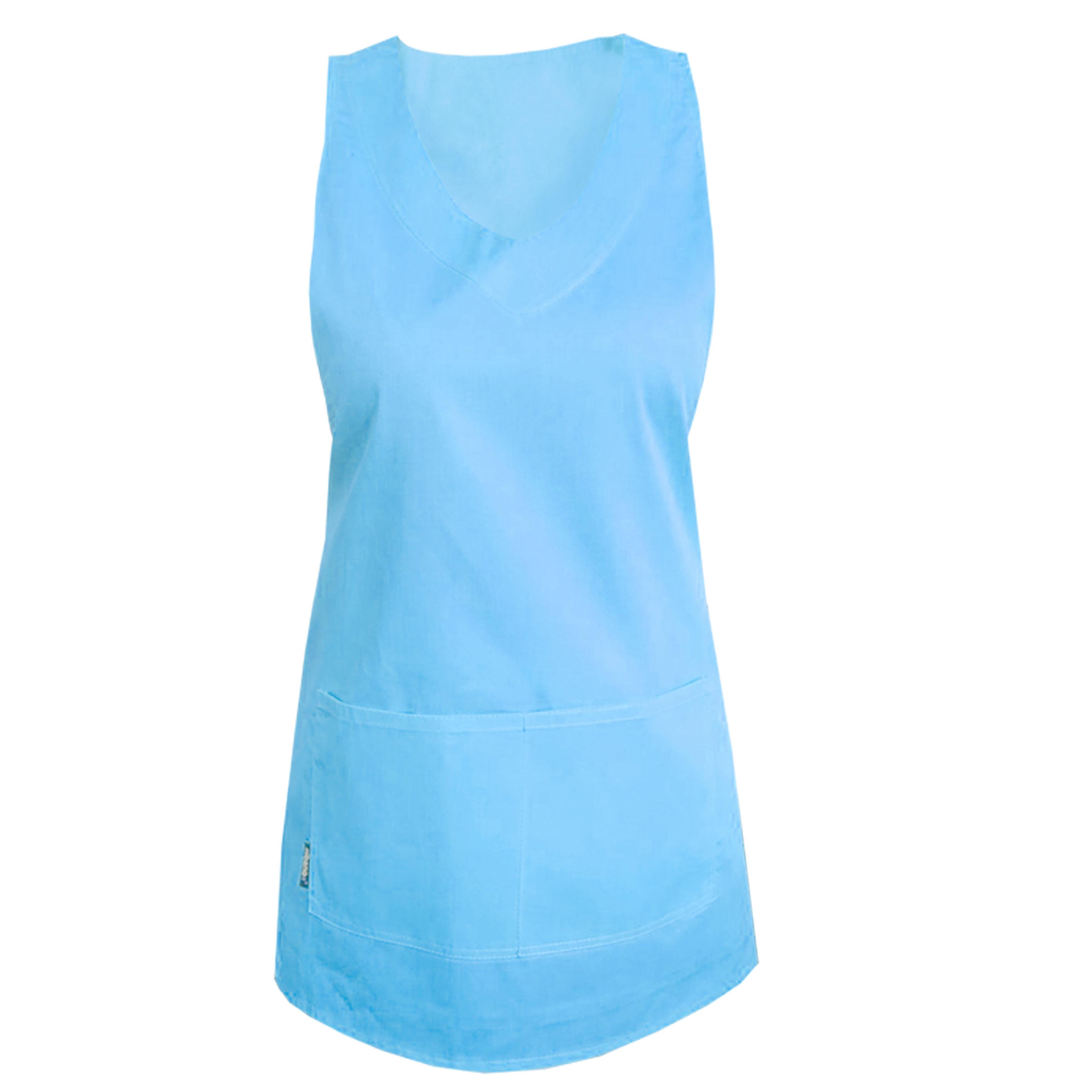 Light Blue Waterproof Wrap Around Apron for beauty salon