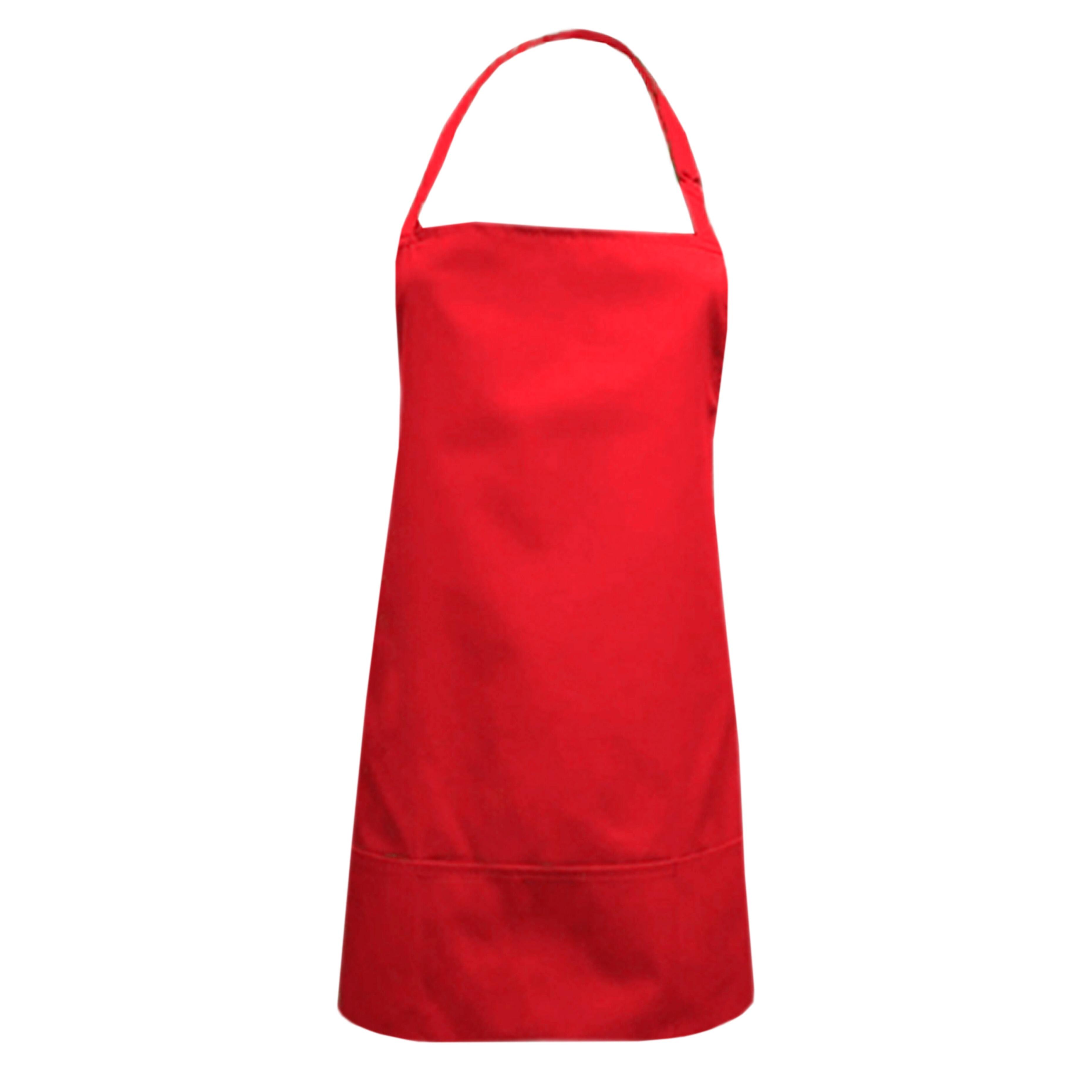 Red Short Bib Apron Nibano