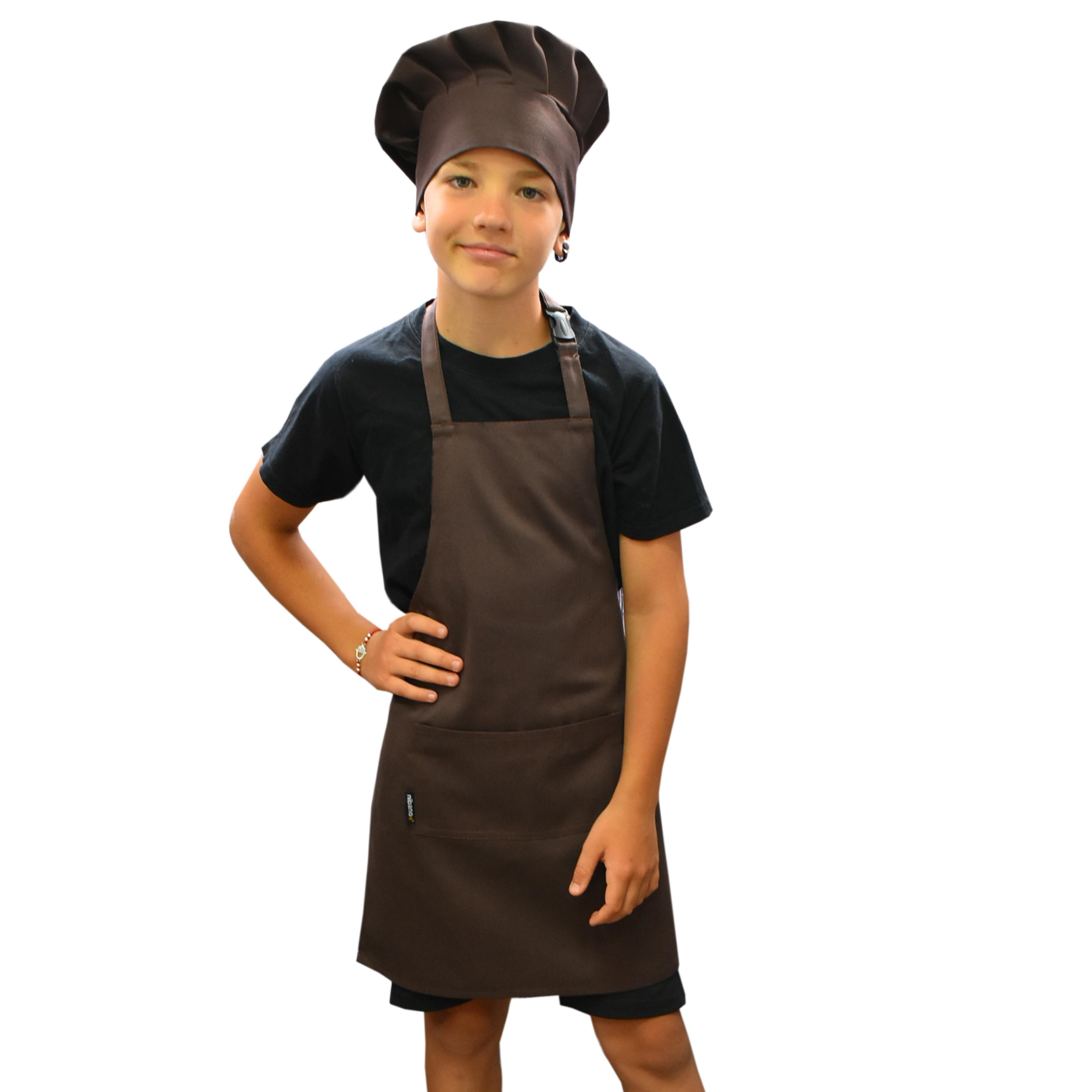 Nibano Kids Apron with pockets Brown