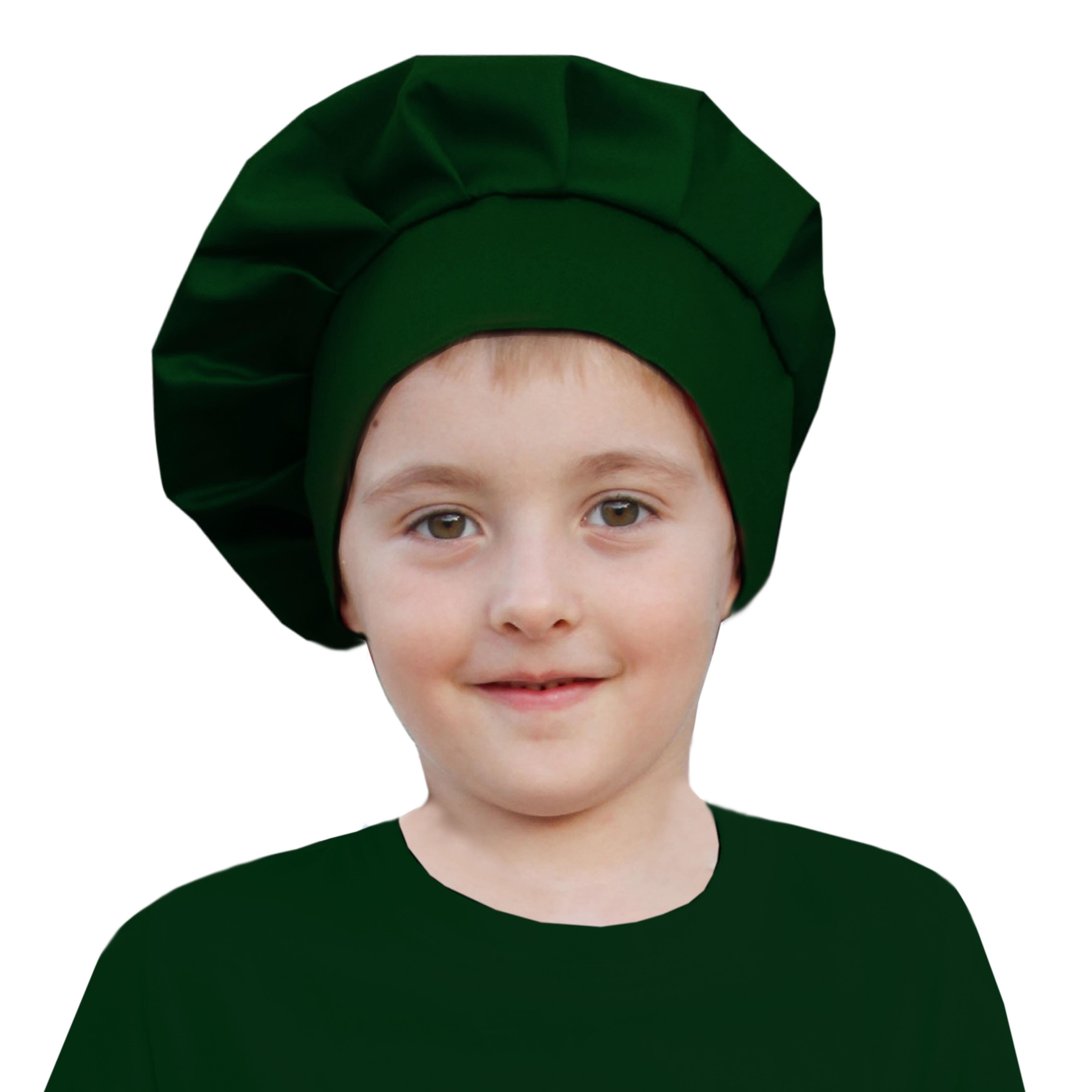 Kids Chef hat with name Bottle Green