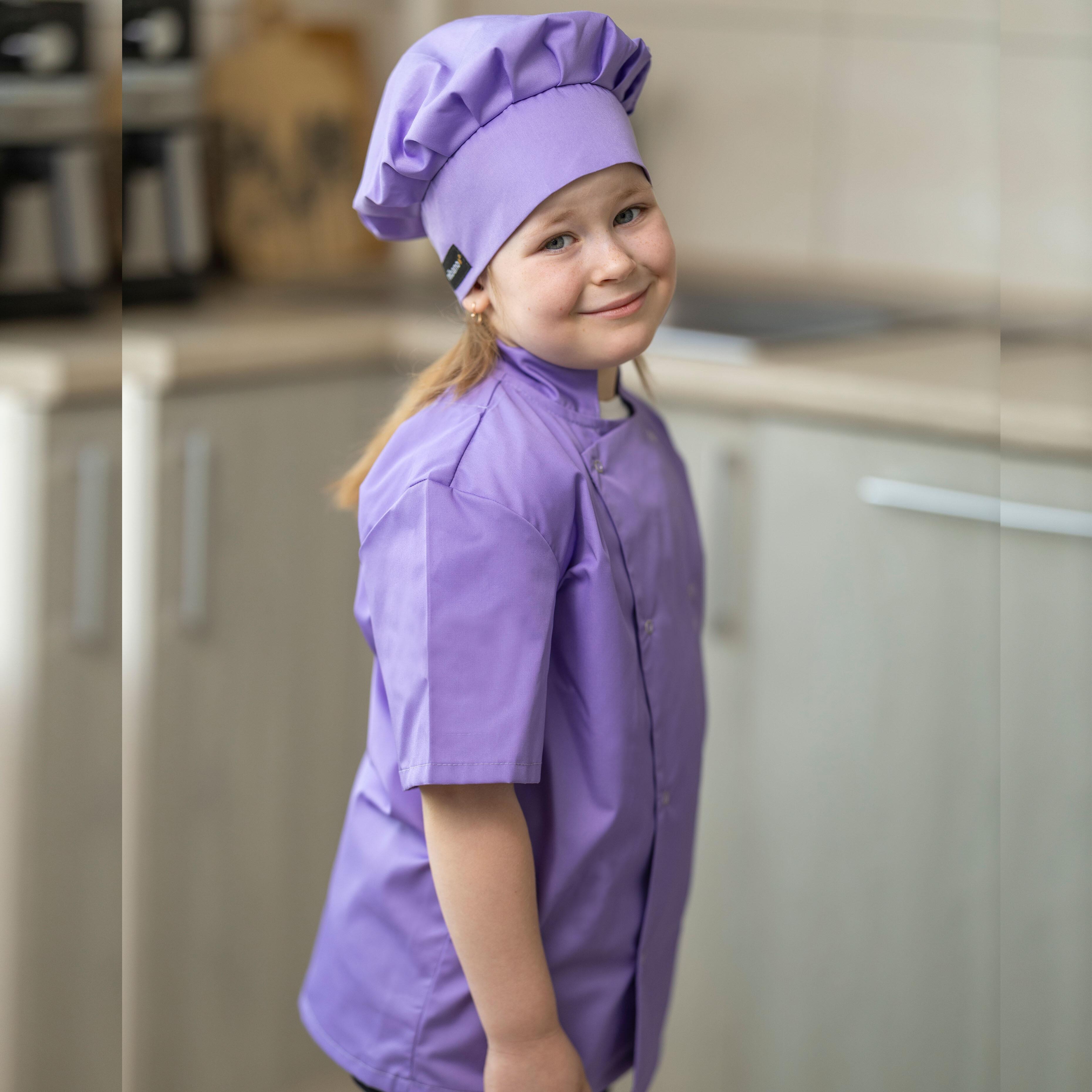Lilac Kids Chef's Jacket with logo