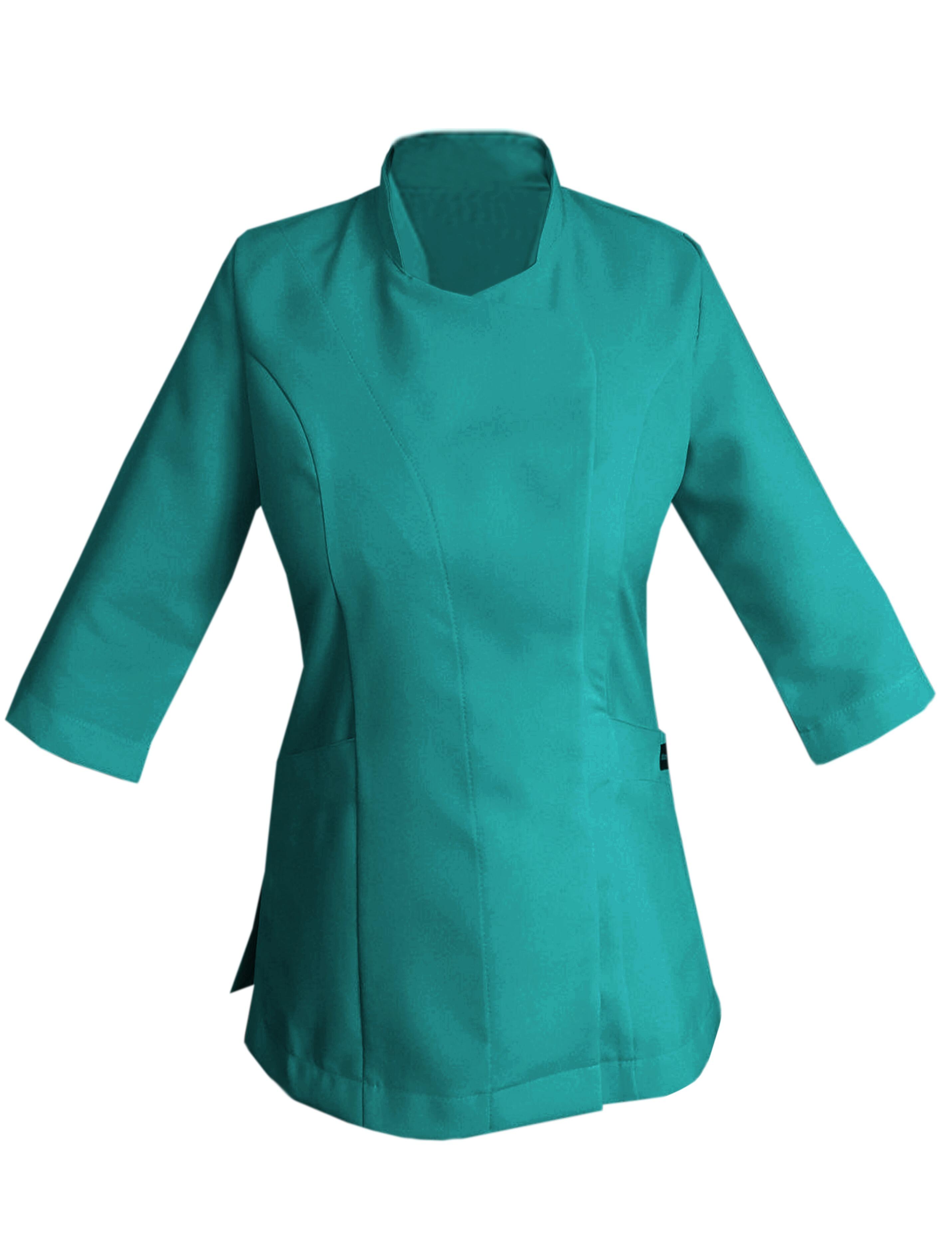 Custom Ladies Quarter Sleeve Beauty Tunic Teal