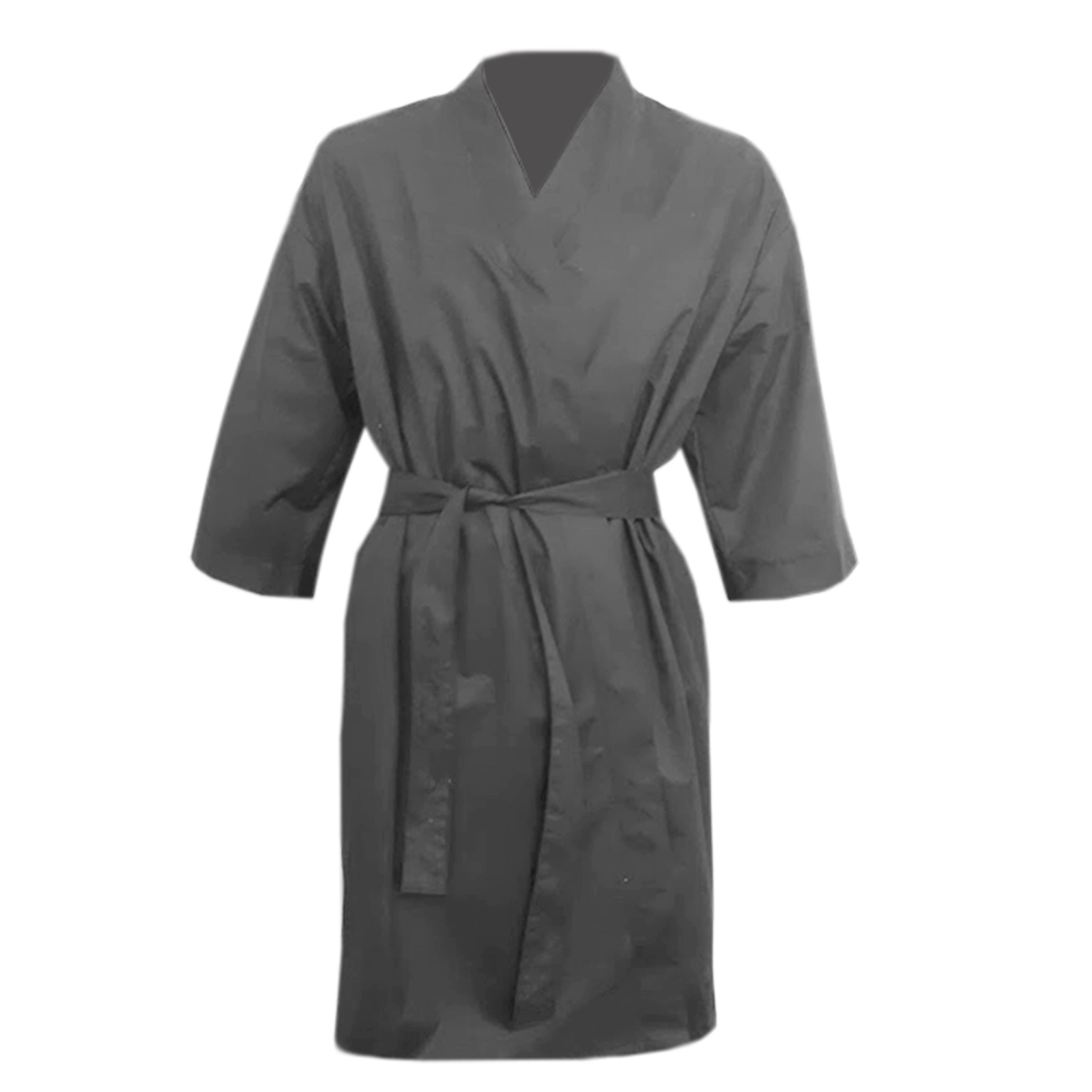Dark Grey Salon Kids Kimono Gown Nibano